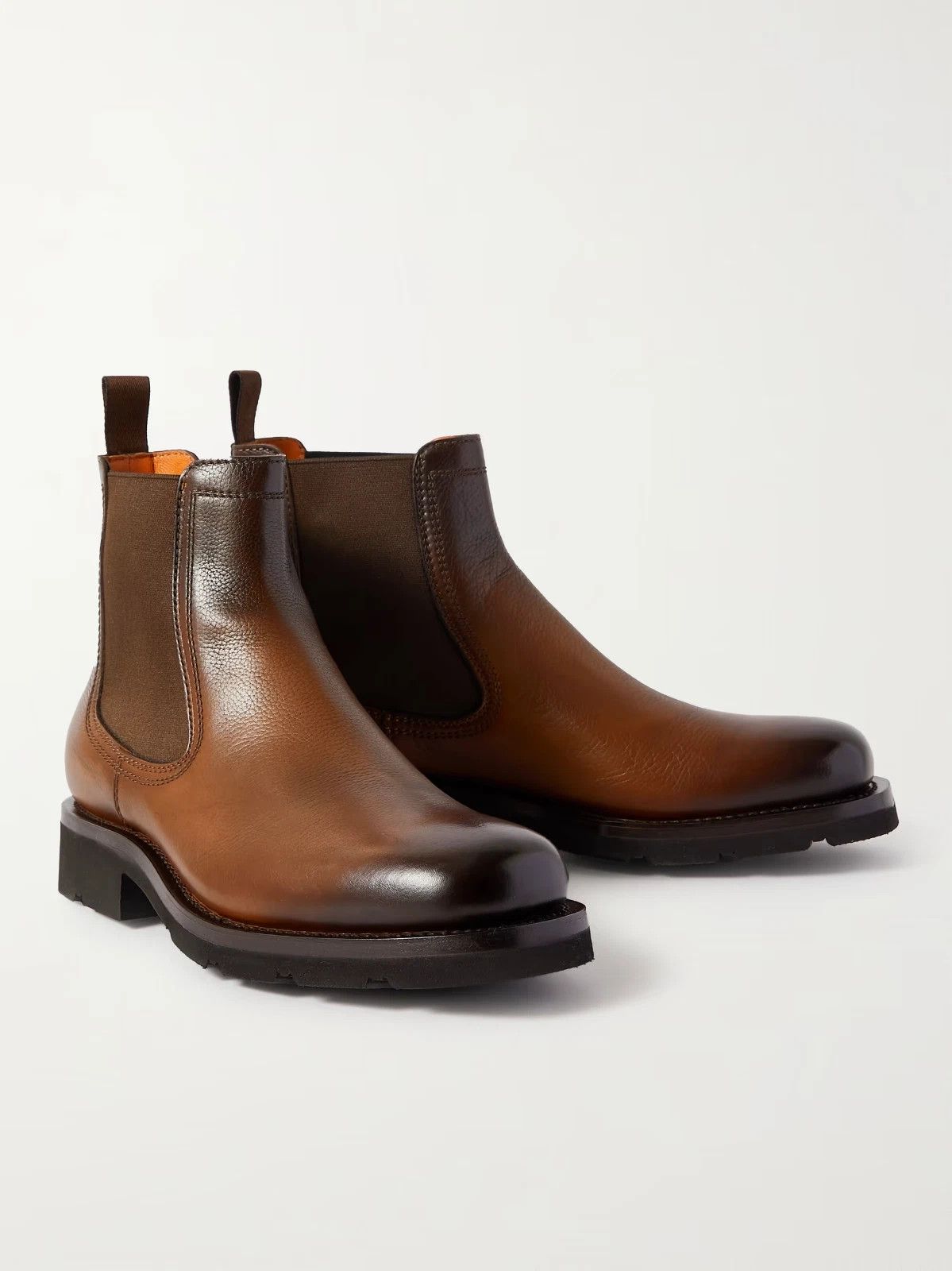 Santoni SANTONI Chelsea boots leather Brown size UK 10 / US 11 Size US 11 / EU 44 - 1 Thumbnail