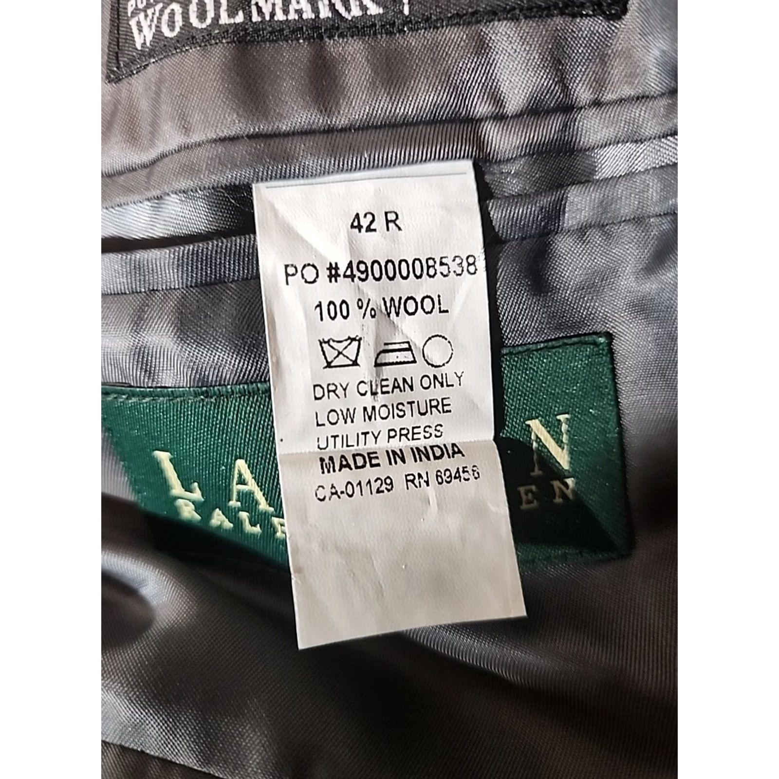 Ralph Lauren Ralph Lauren Suit Jacket Mens 42R 100% Wool Houndstooth Gray Classic Fit Style Jacket Clergy? Size 42R - 3 Thumbnail