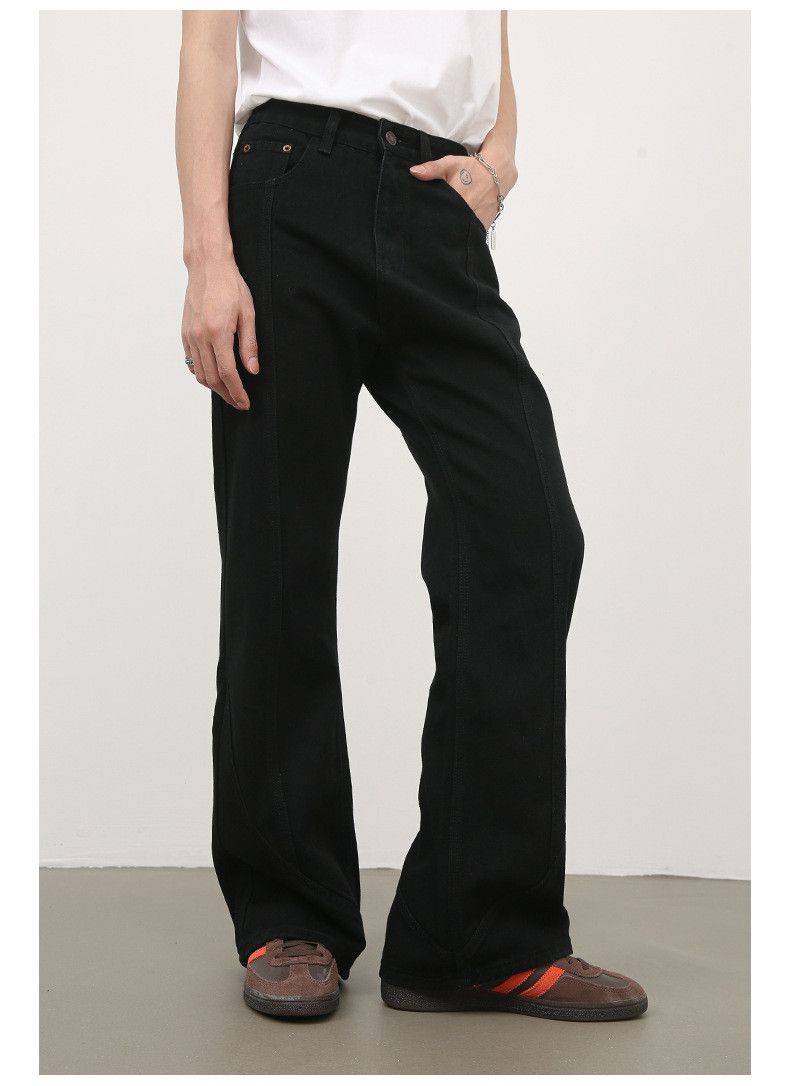 Japanese Brand × Jean Men's black loose straight trendy flared jeans Size US 32 / EU 48 - 3 Thumbnail