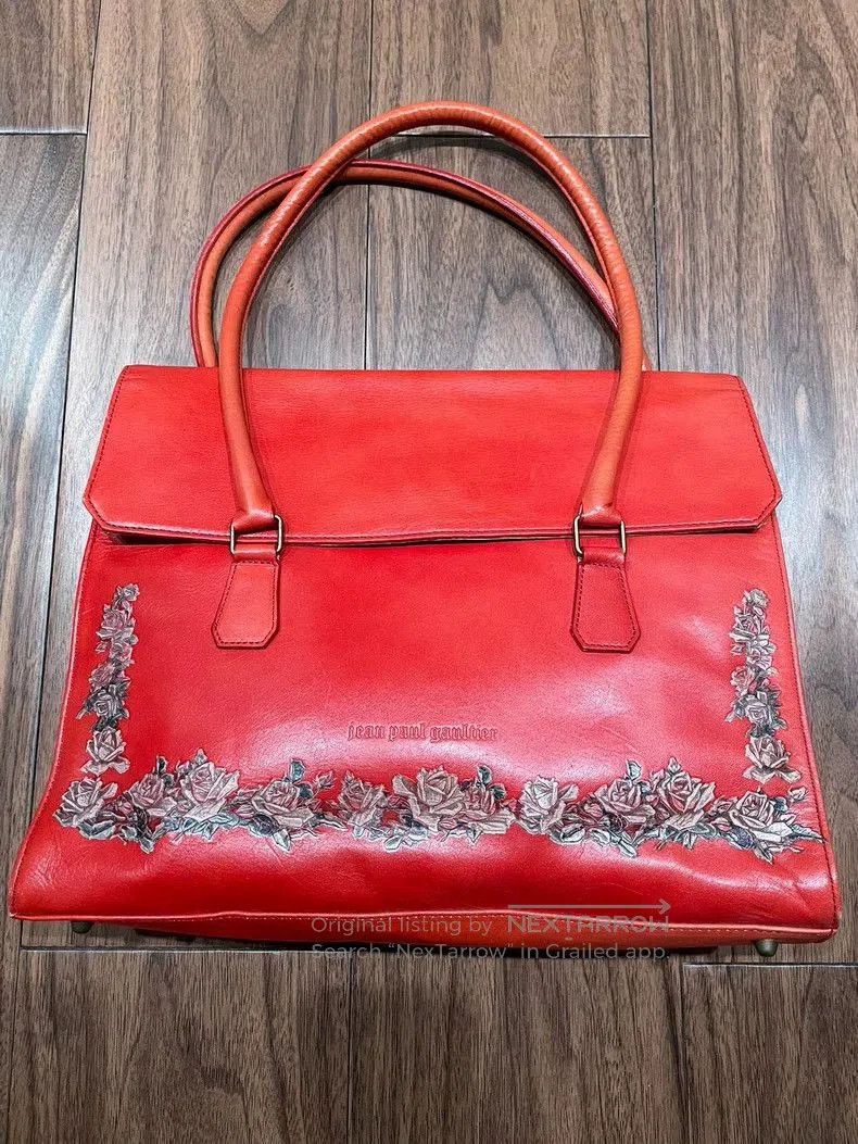 Jean Paul Gaultier Jean Paul Gaultier Red Rose Handbag. Size ONE SIZE - 3 Thumbnail