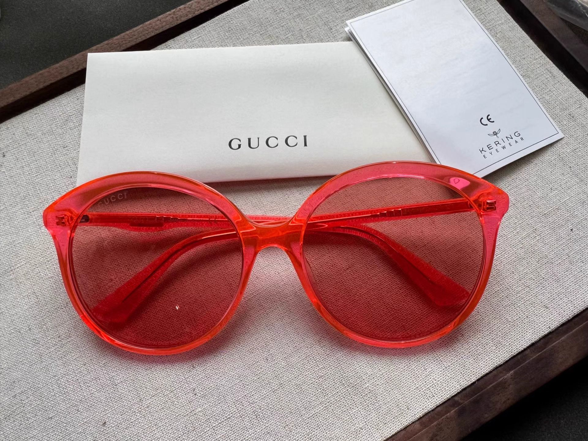 Gucci GUCCI Solid Color Acetate Round Sunglasses K2 Size ONE SIZE - 1 Thumbnail