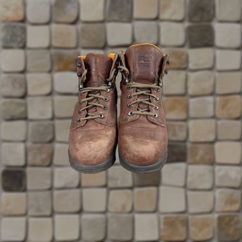Timberland Pro Boots Womens Titan Alloy Toe Work Brown Waterproof Size 7.5 Wide Timberland Pro Titan 6