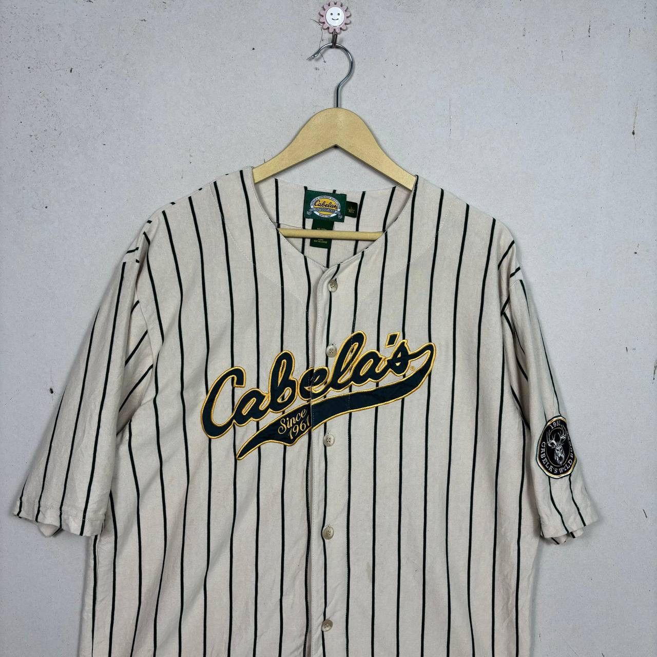 Other Vintage Cabela’s Pinstripe Baseball Jersey Size L Vtg 61 Size US L / EU 52-54 / 3 - 3 Thumbnail