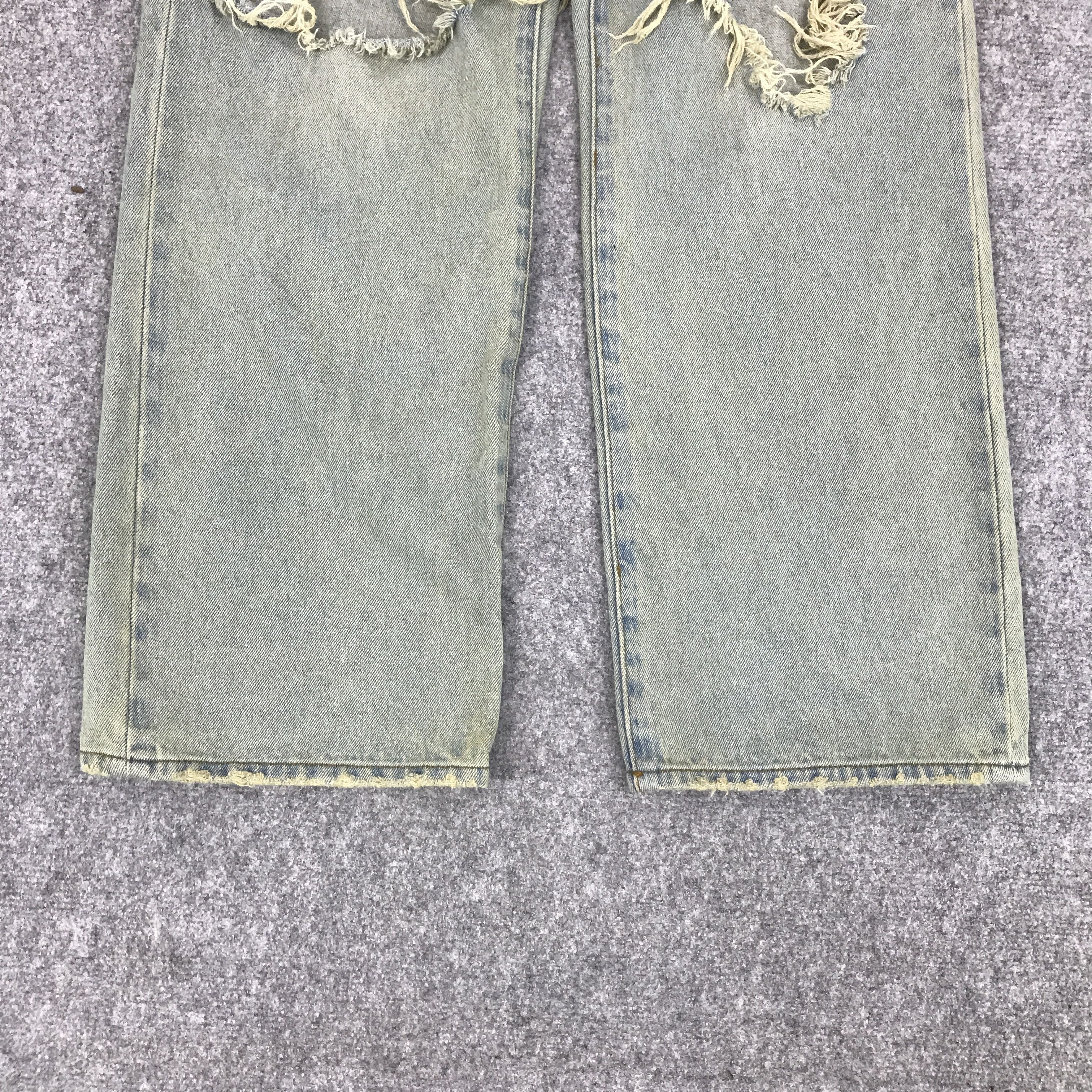 Japanese Brand BAGGY THE STANDARD RIPPED DISTRESSED DENIM PANTS Size US 29 - 3 Thumbnail