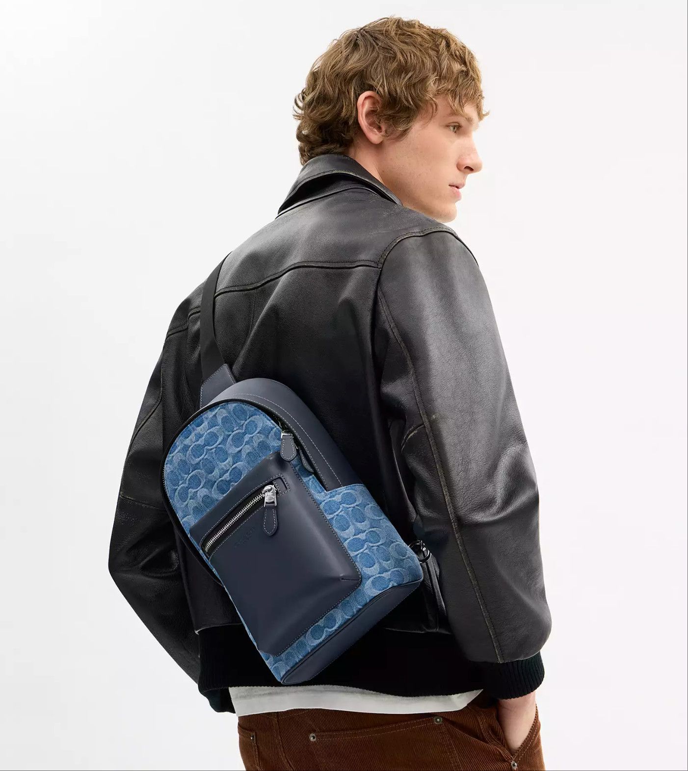 Coach West Pack In Signature Denim CDF25 Size ONE SIZE - 4 Thumbnail