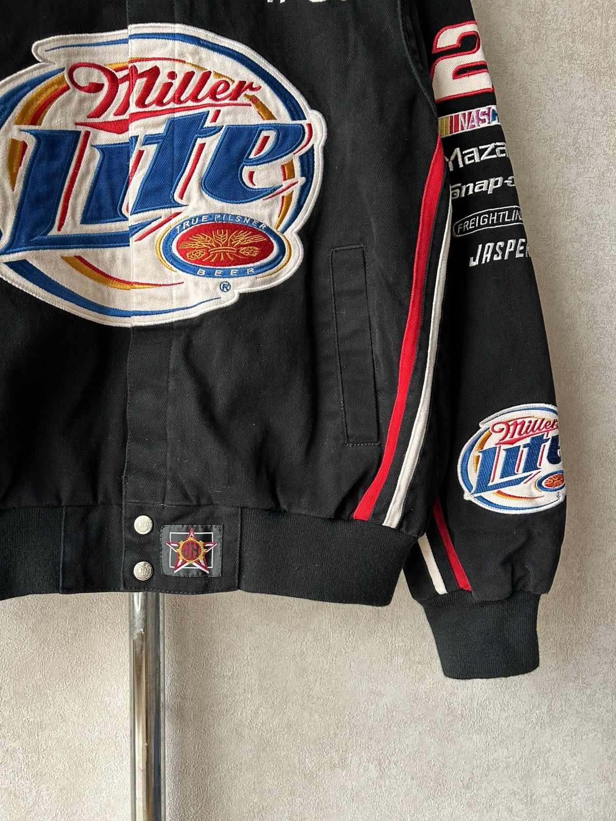 Jeff Hamilton Vintage Jeff Hamilton Miller Lite Promo Nascar Jacket Size US L / EU 52-54 / 3 - 8 Thumbnail
