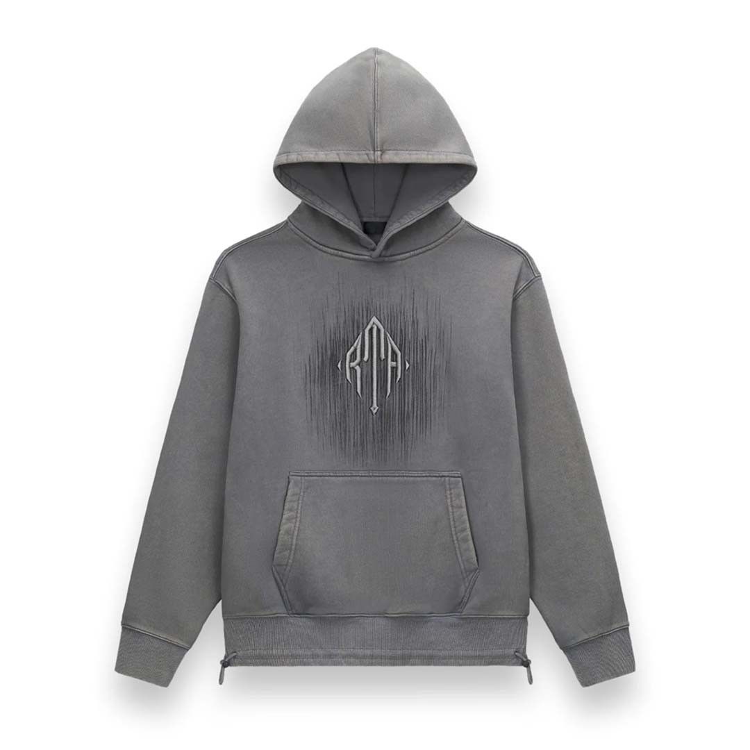 Rta Jordan Stone Etched Monogram Hoodie Grey Size US S / EU 44-46 / 1 - 1 Thumbnail