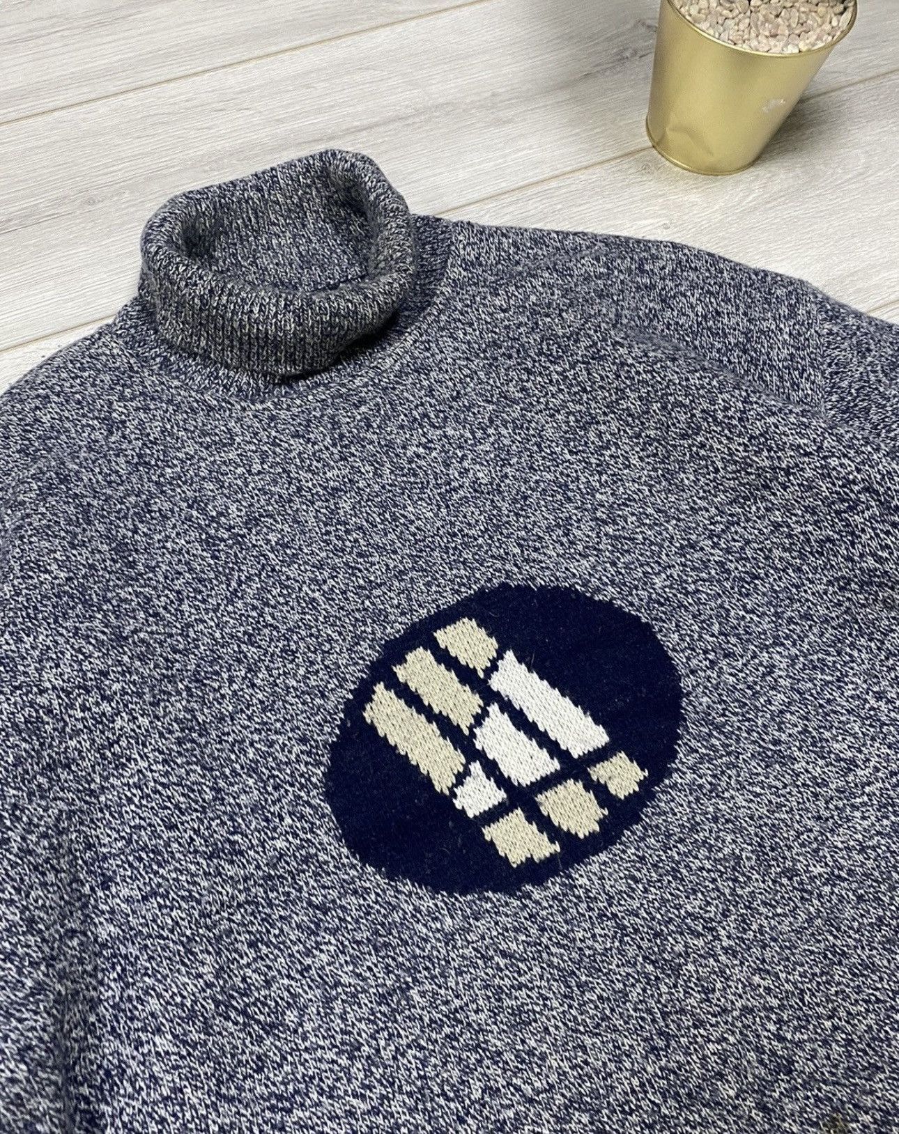 Adidas × Vintage Adidas vintage wind-stopper big logo turtle neck sweater M Size US M / EU 48-50 / 2 - 3 Thumbnail
