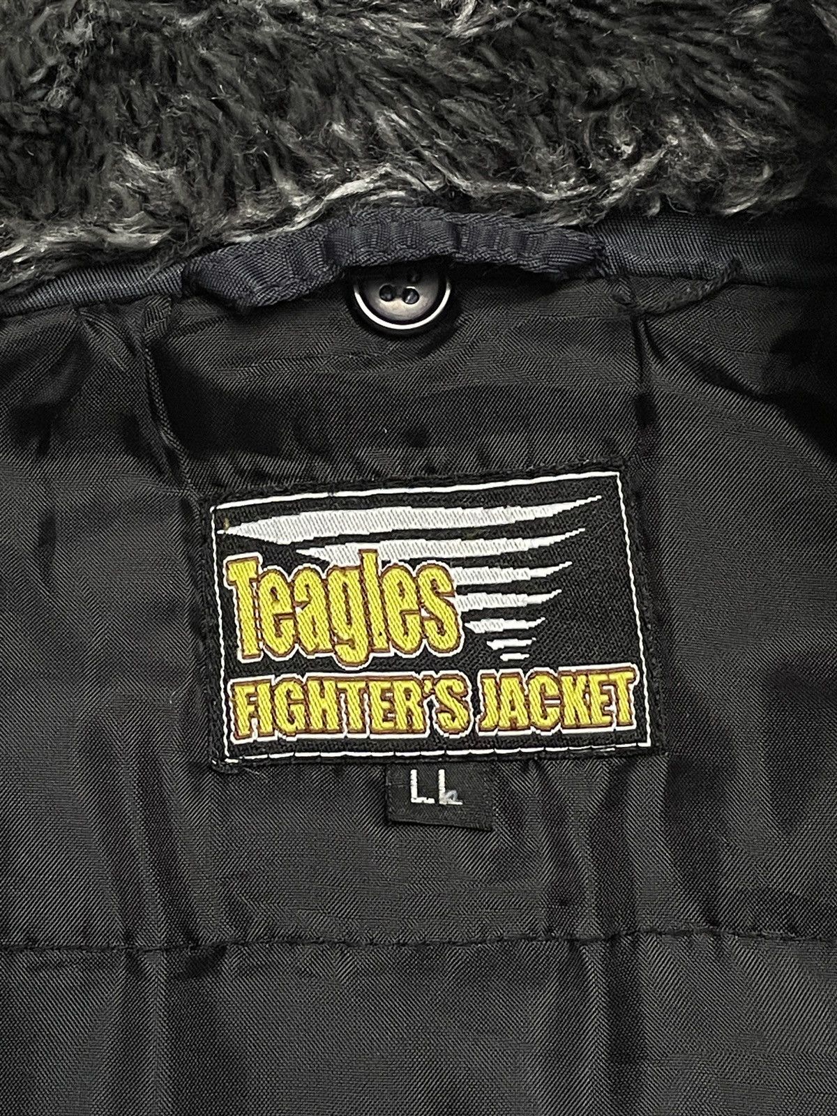 Vintage Rare Design Vintage Navy Teagles Fighters Fur Jacket 1980s Size US XL / EU 56 / 4 - 9 Thumbnail