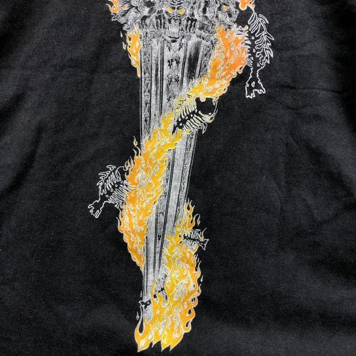 Vintage Vtg 90’ BRONZE AGE SKATEBOARD Sword Skull Tee Shirt USA Size US XL / EU 56 / 4 - 4 Thumbnail