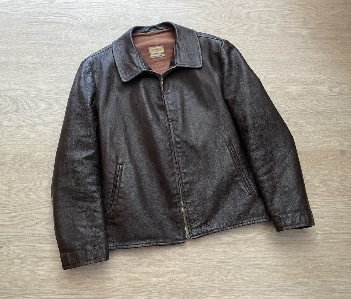 image of 70-80’S Gala «Чехословакия» Genuine Leather Jacket in Brown, Men's (Size Large)