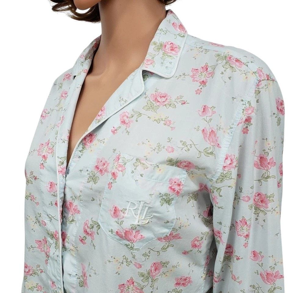 Lauren Ralph Lauren Lauren Ralph Lauren Pajama PJ Top Floral LRL Monogram M Size M / US 6-8 / IT 42-44 - 5 Thumbnail