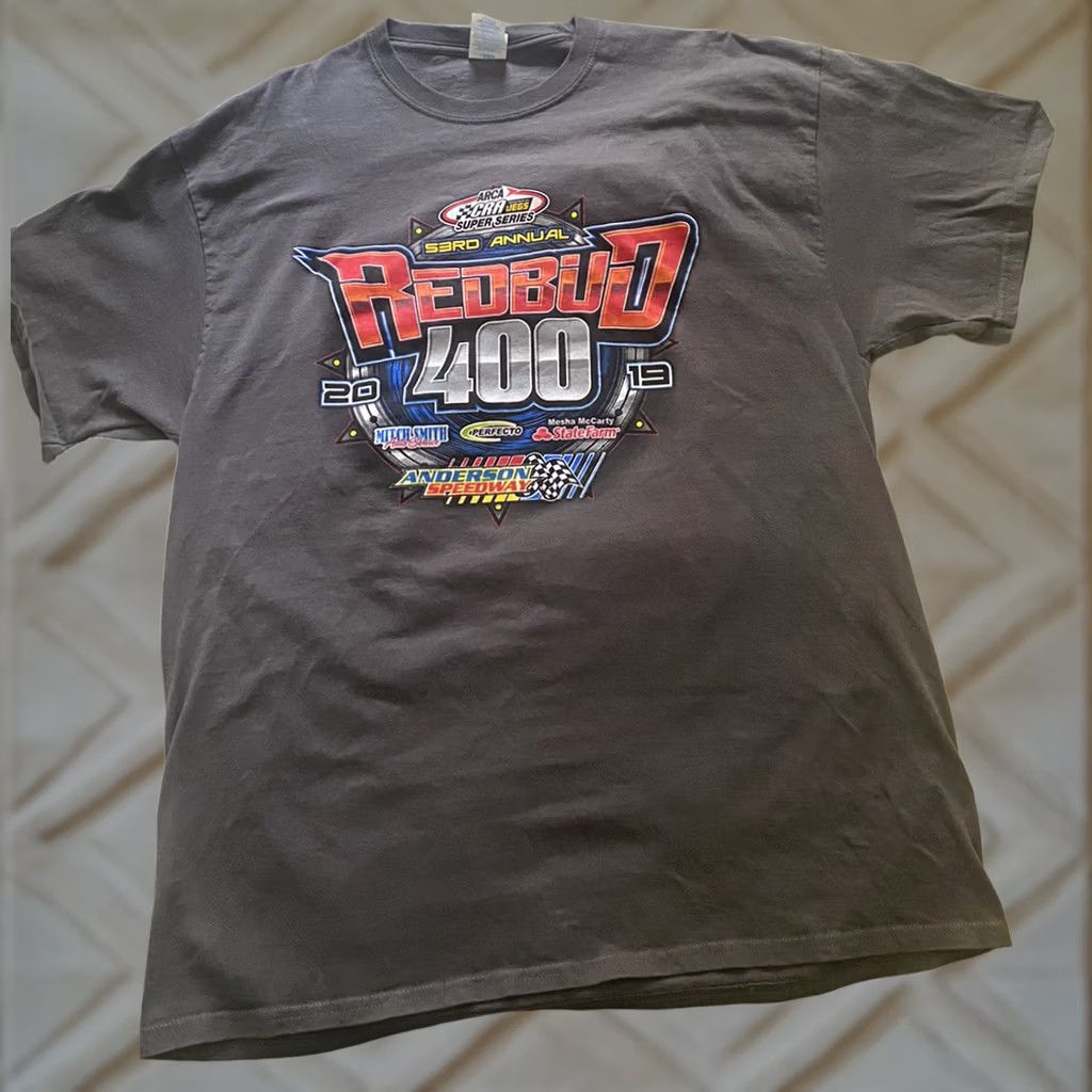 Doublet Anderson Speedway 53rd Annual Redbud 400 T-Shirt Gray XL Double Sided Men Short Sleeve Racing Shirt Size US XL / EU 56 / 4 - 1 Thumbnail
