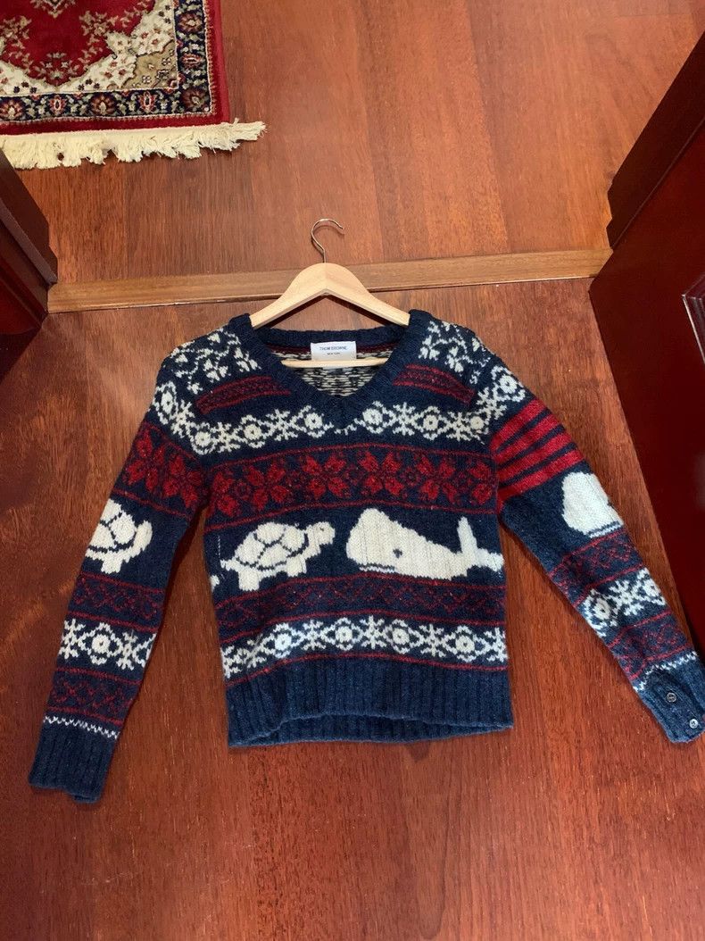 Thom Browne Thom Browne Size 1Baby whale sweater 2501-Nextarrow Size US S / EU 44-46 / 1 - 2 Thumbnail