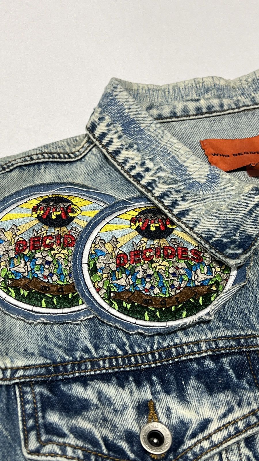 Who Decides War Who Decides War Acid Sphere Denim Jacket Size US L / EU 52-54 / 3 - 4 Thumbnail
