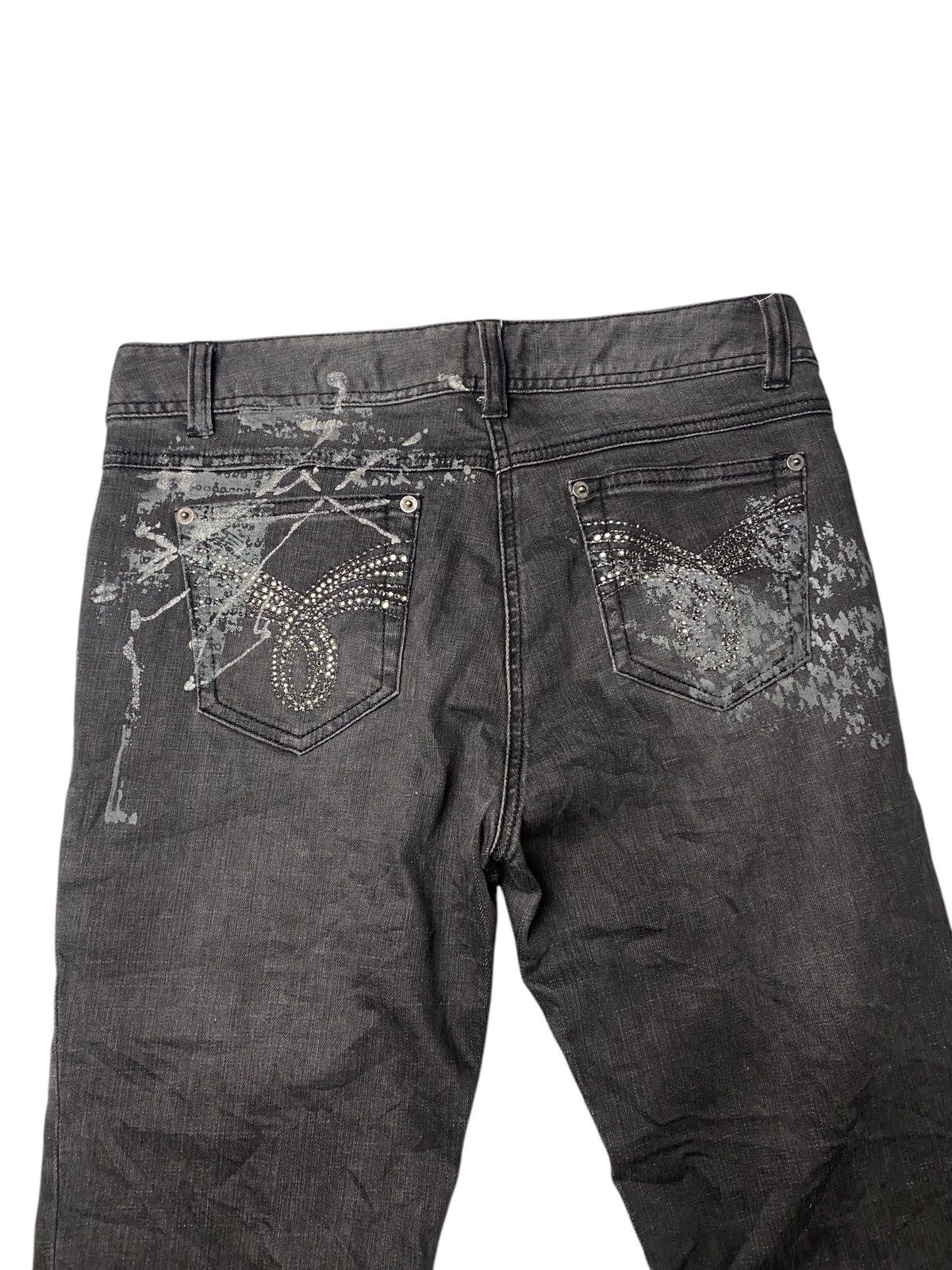 If Six Was Nine 2000's Joinus Tribal Glittery Flared Jeans Size US 29 - 8 Thumbnail