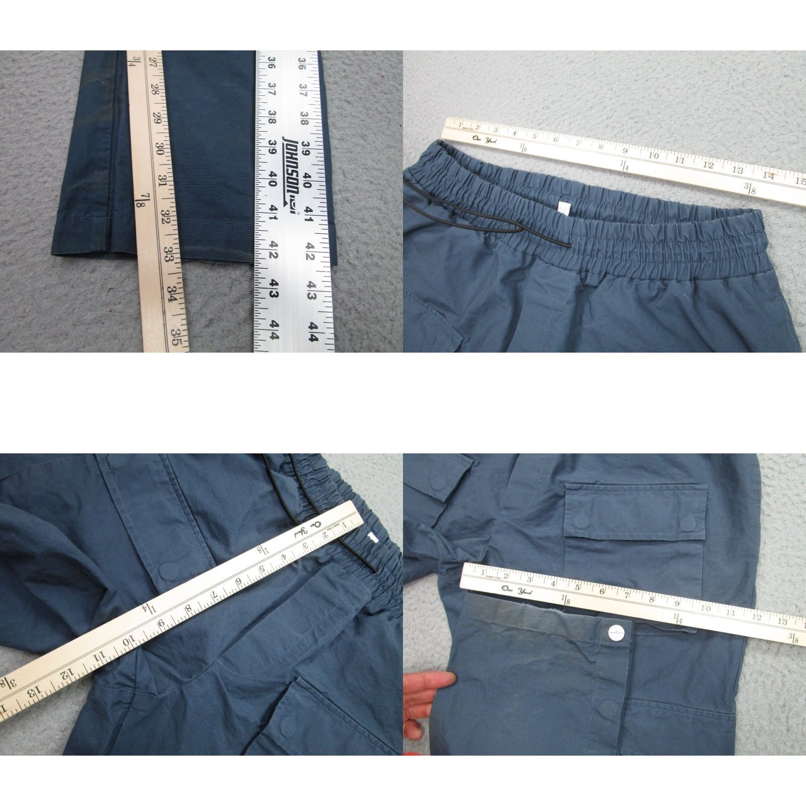 Vintage Club Paradise Cargo Pants Mens Large Blue Slim Fit 90s Grunge Hip Hop Size US 33 - 8 Thumbnail