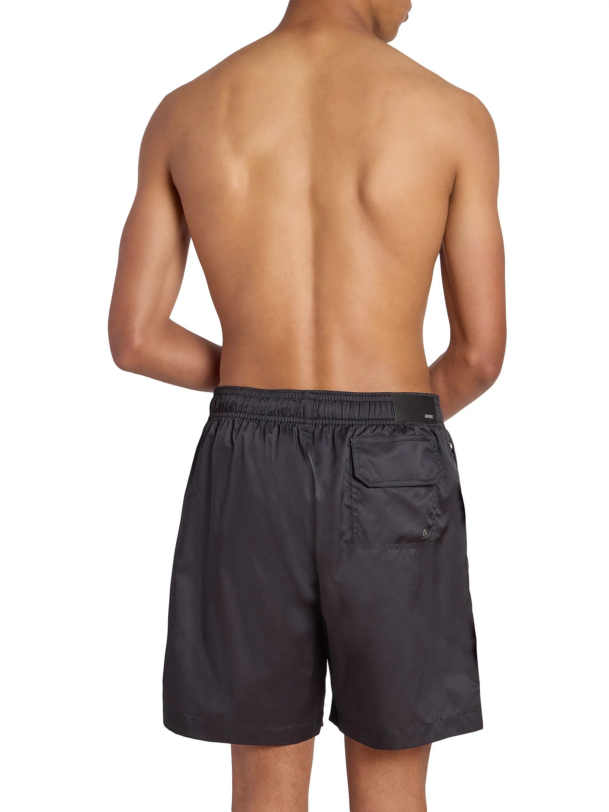 Amiri os11x0526 Chateau Crest Swim Trunks Shorts in Black Size US 34 / EU 50 - 5 Thumbnail