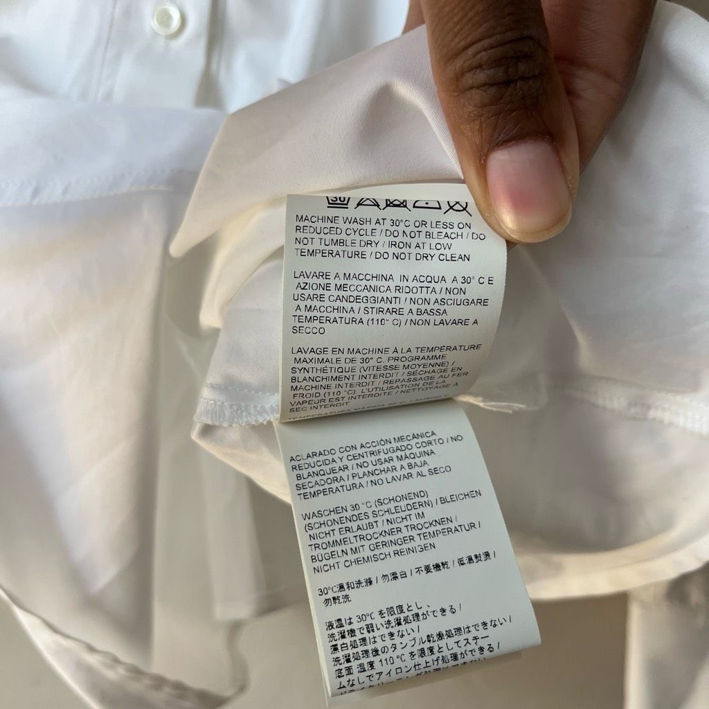 Off-White Off-White Top Embroidered Poplin Long Sleeve Draped Button U Size XS / US 0-2 / IT 36-38 - 13 Thumbnail