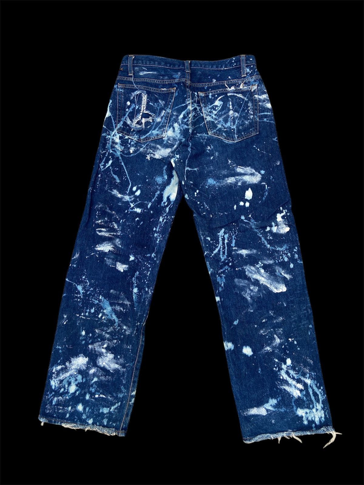 If Six Was Nine × Japanese Brand × Vintage Baggy Painted Design Crazy Denim Size US 32 / EU 48 - 2 Thumbnail