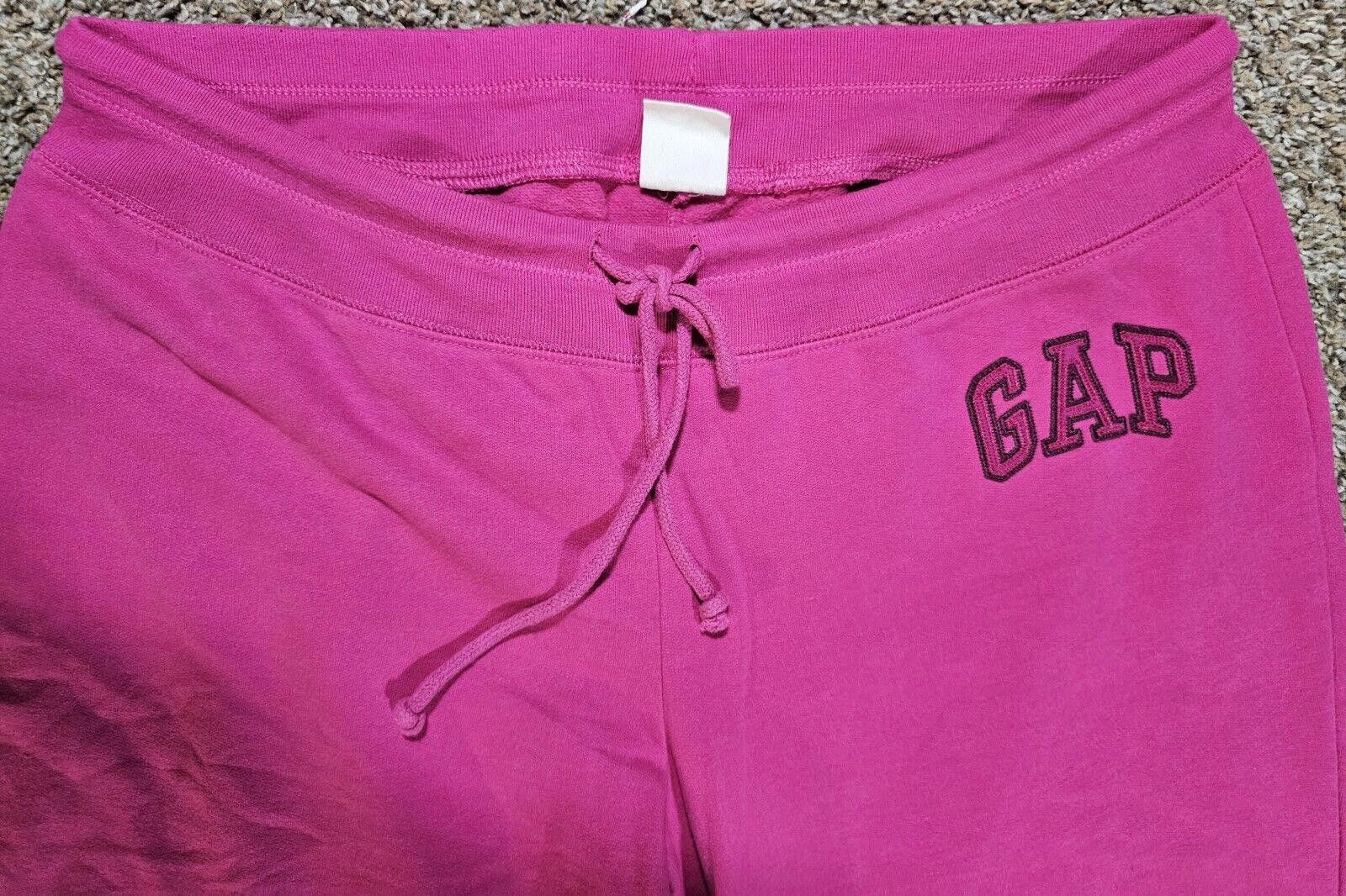 Gap Gap Women Hot Pink Cozy Cotton Blend Drawstring Sweatpants L Size 36" / US 14 / IT 50 - 2 Thumbnail