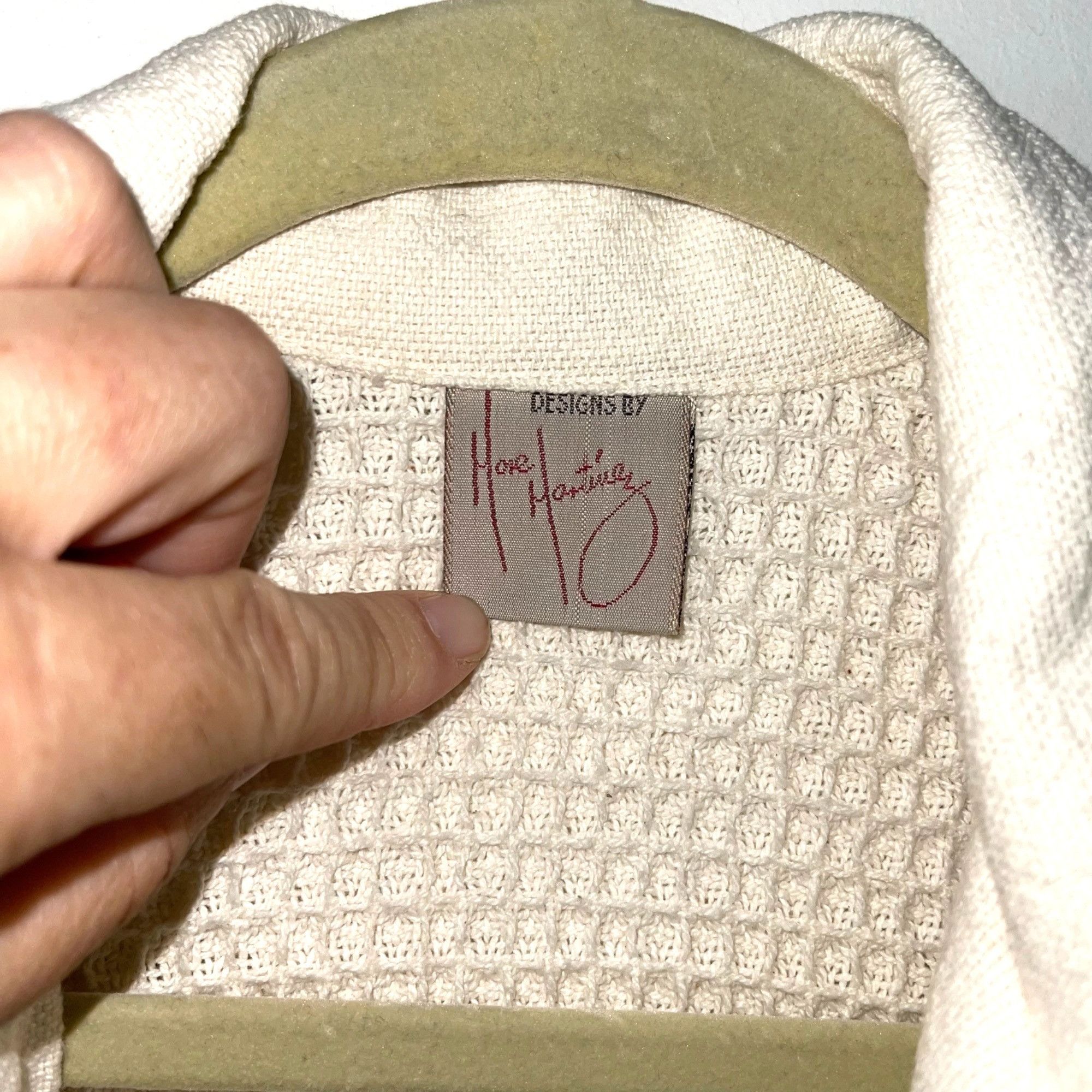 Vintage Martinez Vintage Womens Jacket Size Medium Cream Button Fron Size M / US 6-8 / IT 42-44 - 4 Thumbnail