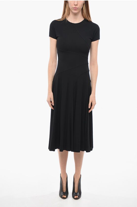 image of Max Mara Jersey Steppa Midi Tee Dress in Black, Women's (Size Medium)