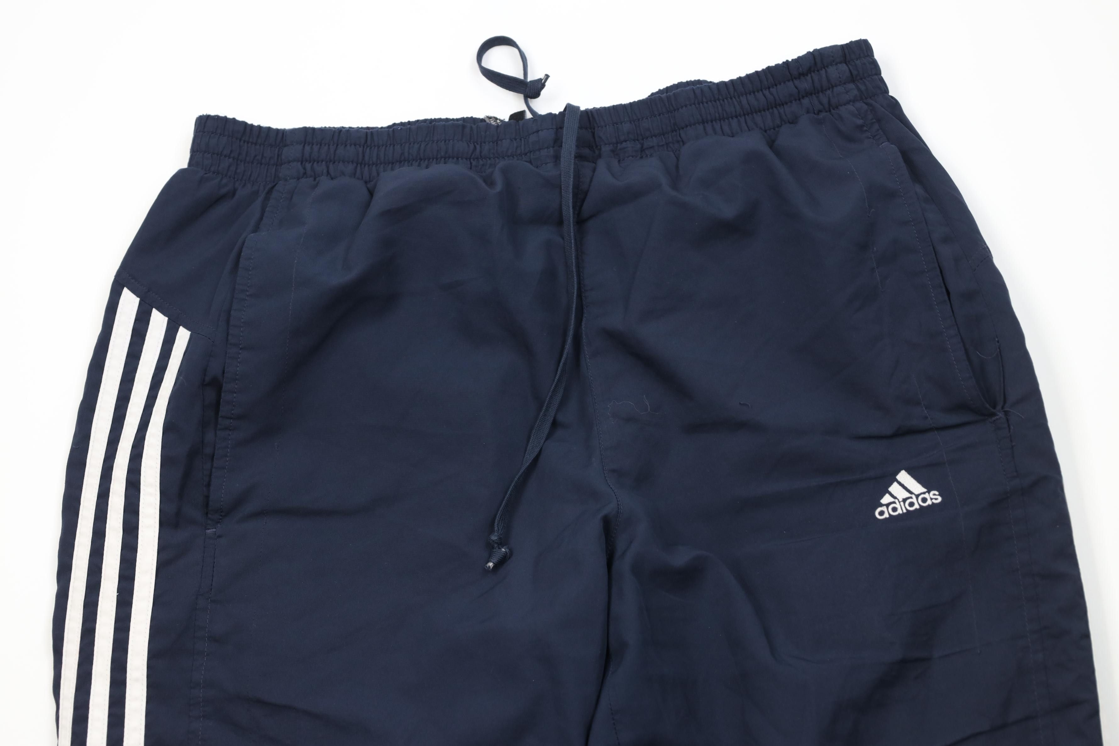 Adidas Vintage Y2K Adidas Striped Lined Wide Leg Windbreaker Pants Size US 34 / EU 50 - 2 Thumbnail