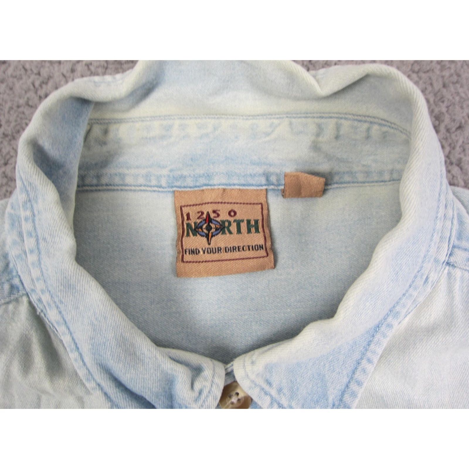 Denime VINTAGE Starz Shirt Mens XL Blue Denim Button-Up 90s Western TV Movie Collared Long Sleeve Shirt Men Size US XL / EU 56 / 4 - 5 Thumbnail