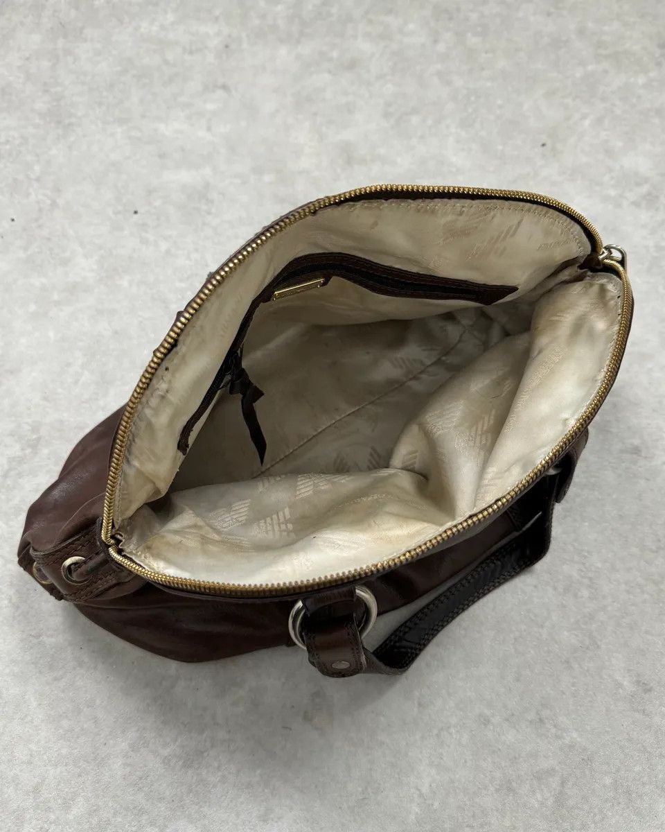 Emporio Armani 2000s Emporio Armani Brown Leather Handle Bag Size ONE SIZE - 7 Thumbnail
