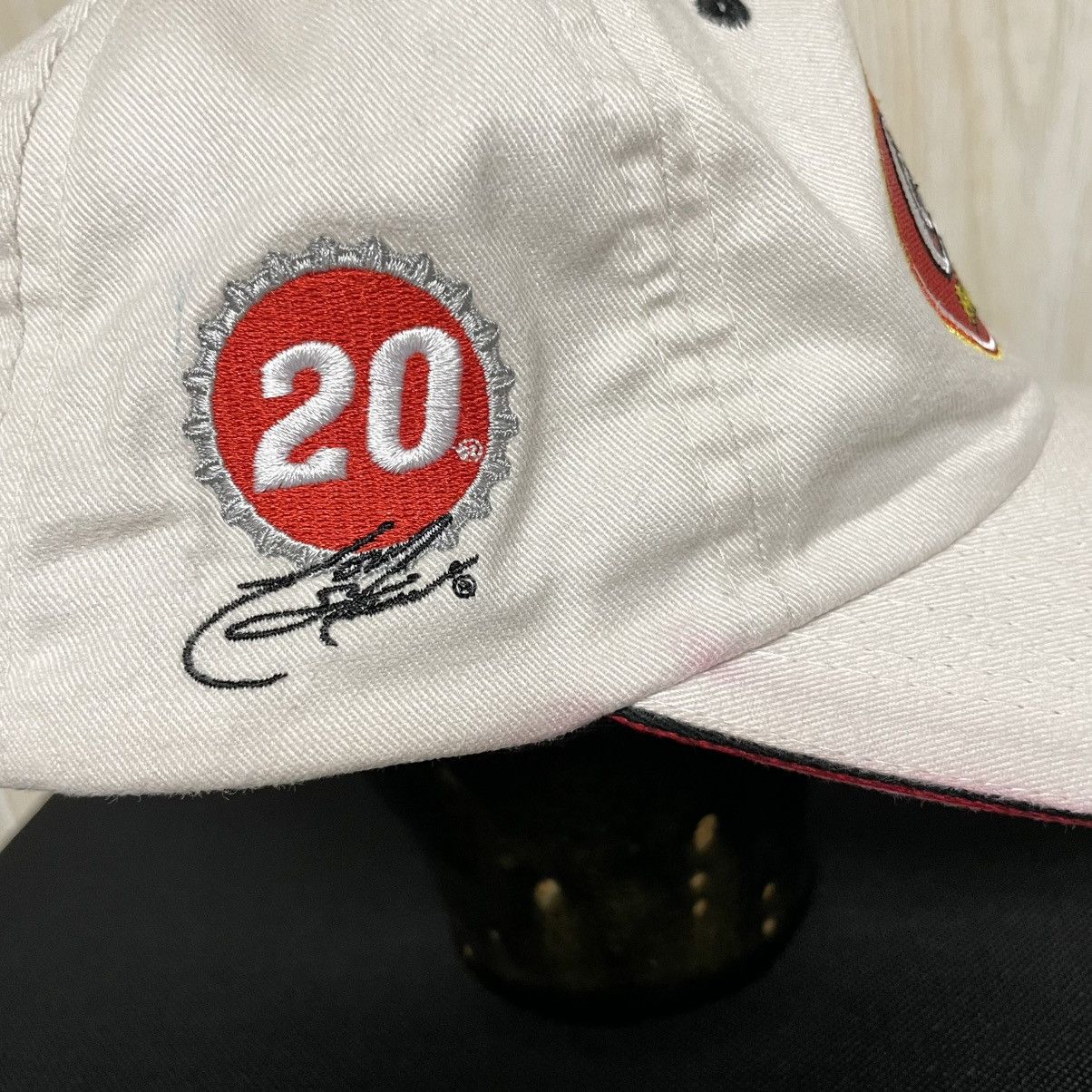 Coca Cola × NASCAR × Vintage Coca Cola Racing Family #20 NASCAR 2003 Dad Hat Baseball Cap Size ONE SIZE - 4 Thumbnail