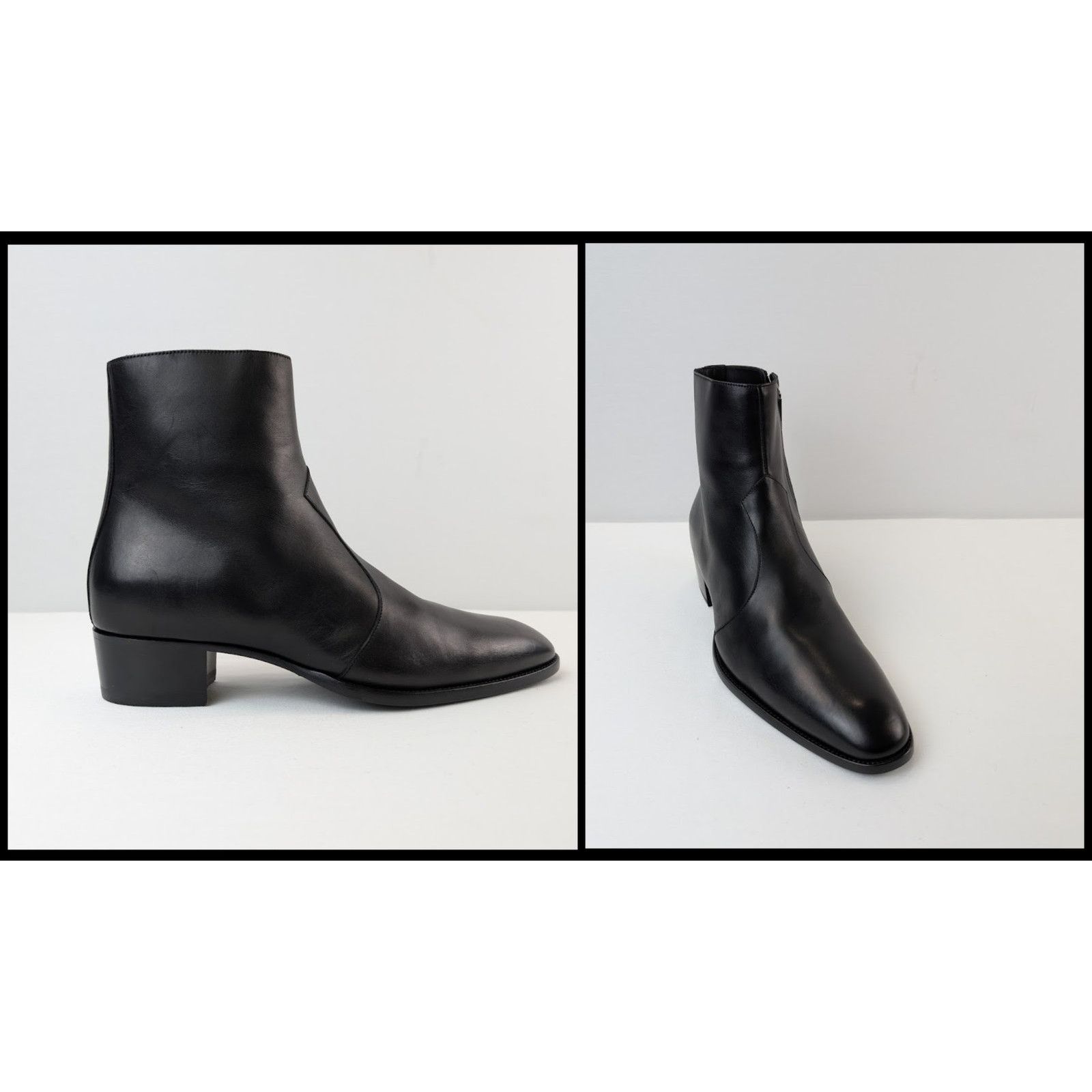 Saint Laurent Paris o1rshd1 Arsun 25 Zipped Boots in Nero | Grailed