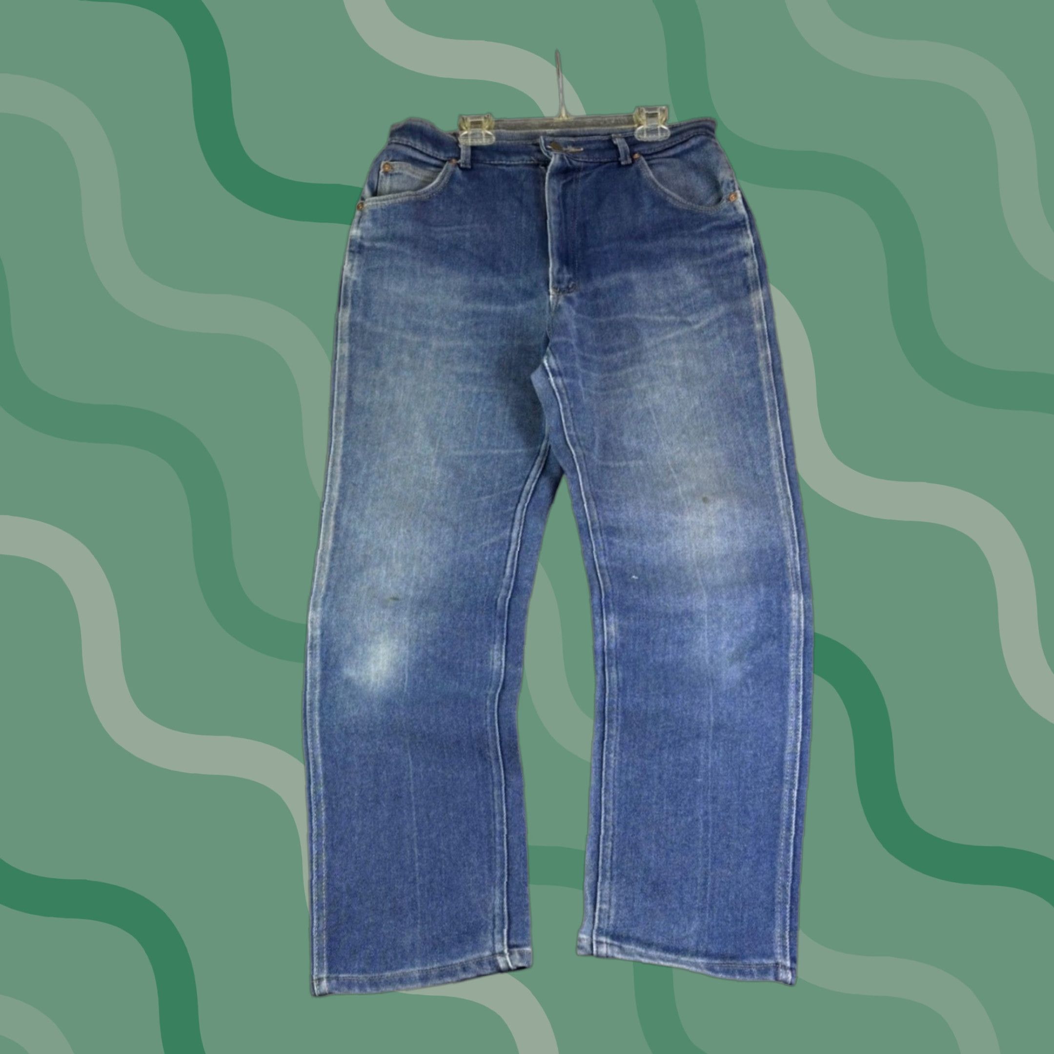 Lee VINTAGE Lee Jeans 5-Pocket High Rise 16P Blue Denim Made in USA Women Size 38" / US 16 / IT 52 - 1 Thumbnail