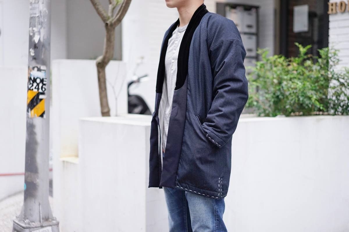 Visvim visvim ss17 Dotera Kimono Coat wool stripe Size US M / EU 48-50 / 2 - 6 Thumbnail