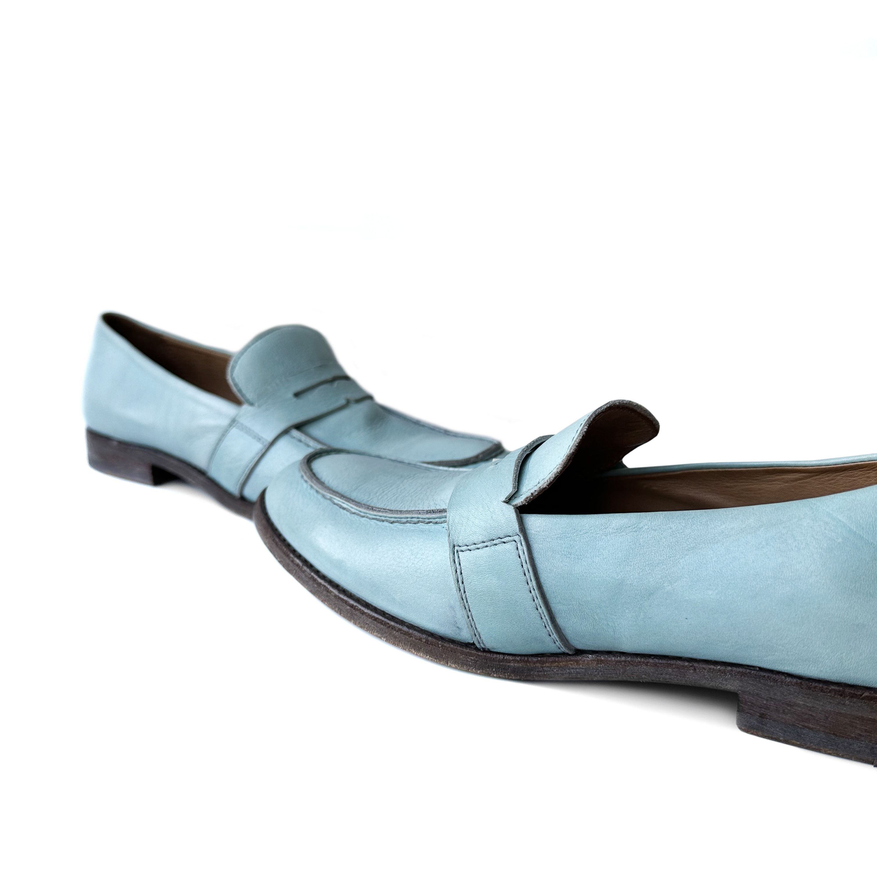 MoMA MOMA baby blue leather penny loafers Size US 8 / EU 41 - 3 Thumbnail
