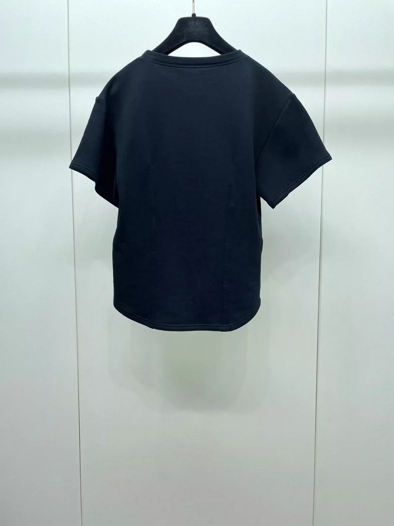 Chanel Chanel Black Short Sleeve Graphic TShirt -2505 Size S / US 4 / IT 40 - 2 Thumbnail