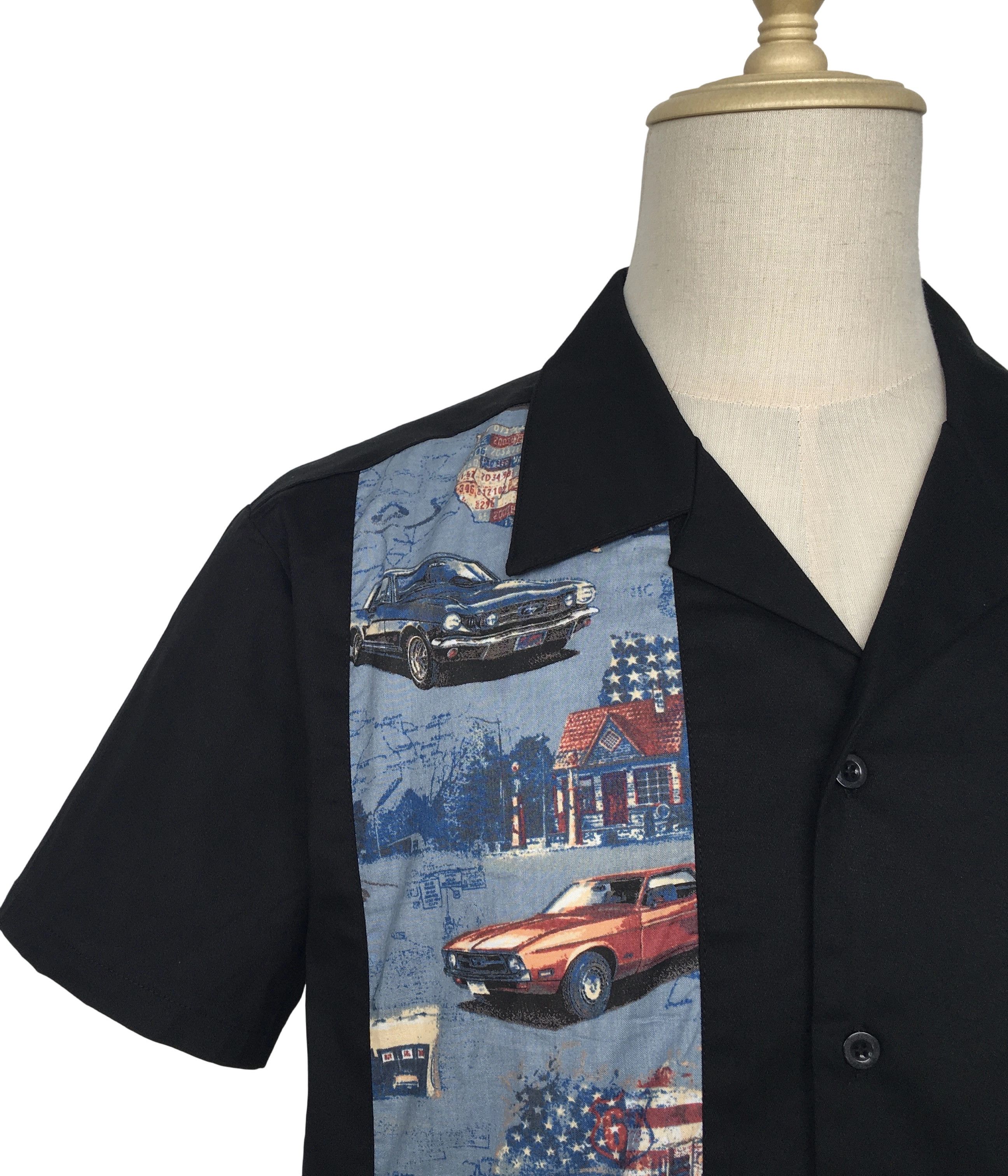 Other Men's Casual Shirts 1950's Retro Vintage Tops Cars Pattern Size US XL / EU 56 / 4 - 6 Thumbnail