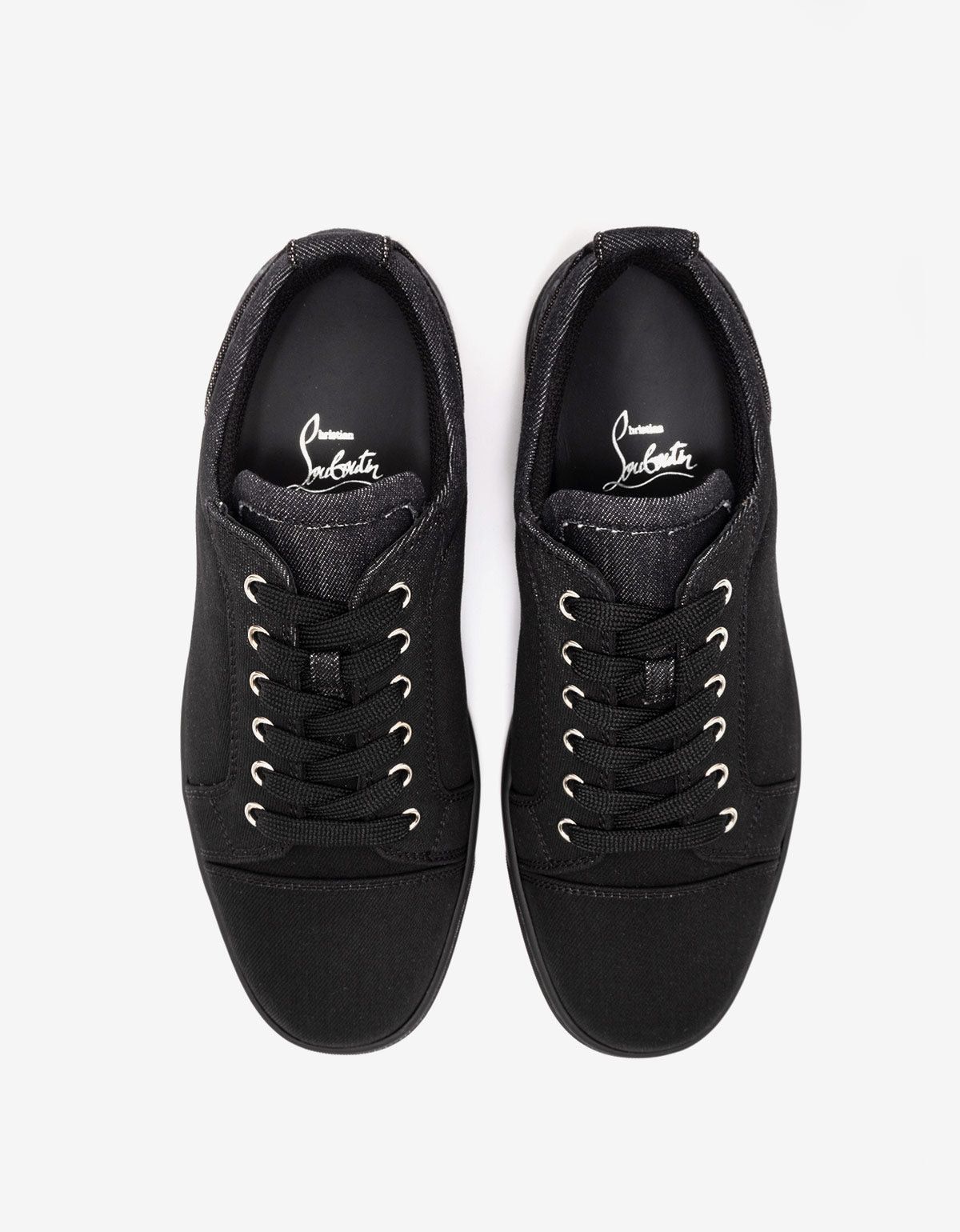 Christian Louboutin Christian Louboutin Fun Louis Junior Black Denim Trainers Size US 9 / EU 42 - 5 Thumbnail