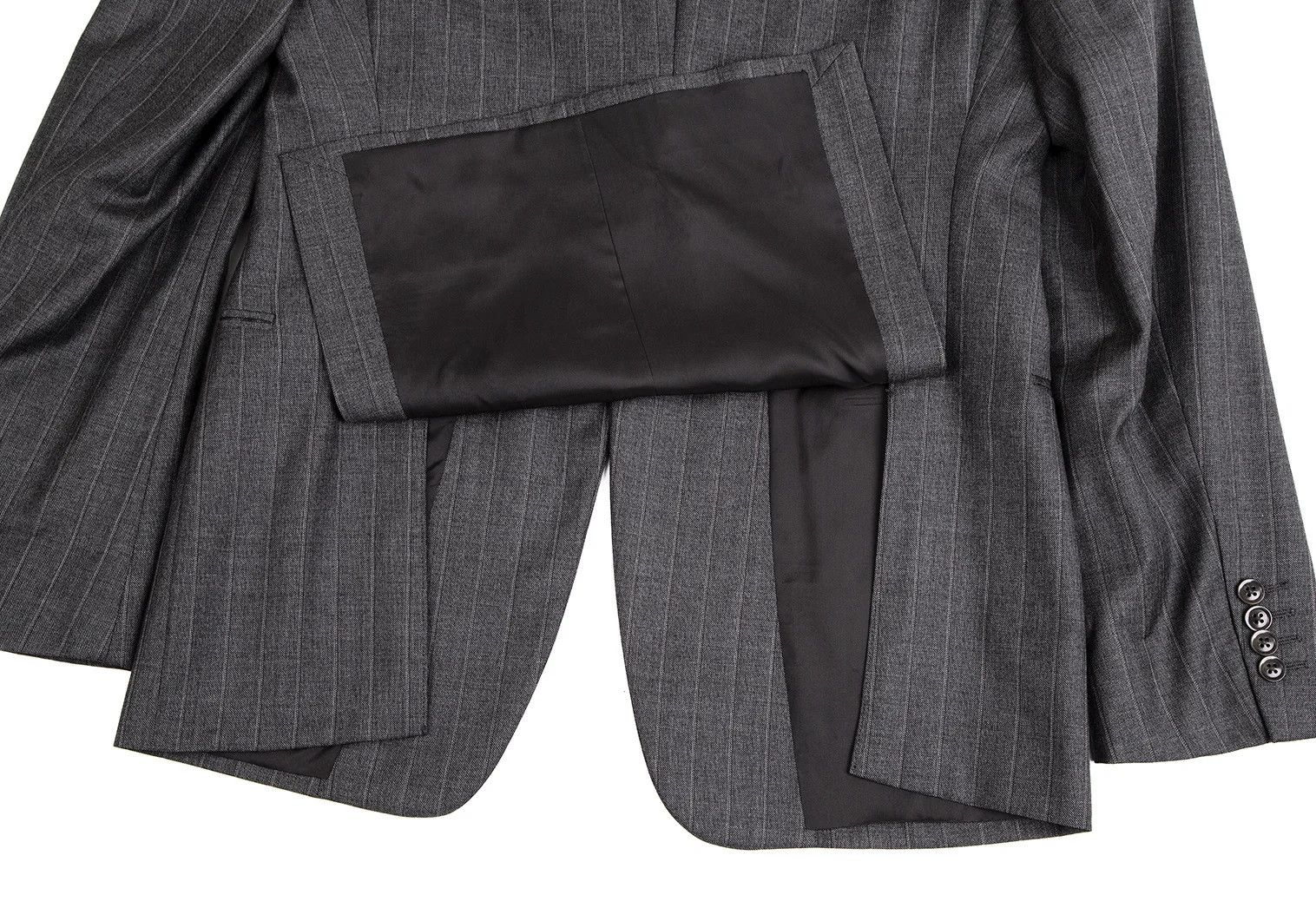 Armani Collezioni Striped 2B Wool Jacket in Gray Size 50 Size US XXS / EU 40 - 14 Thumbnail