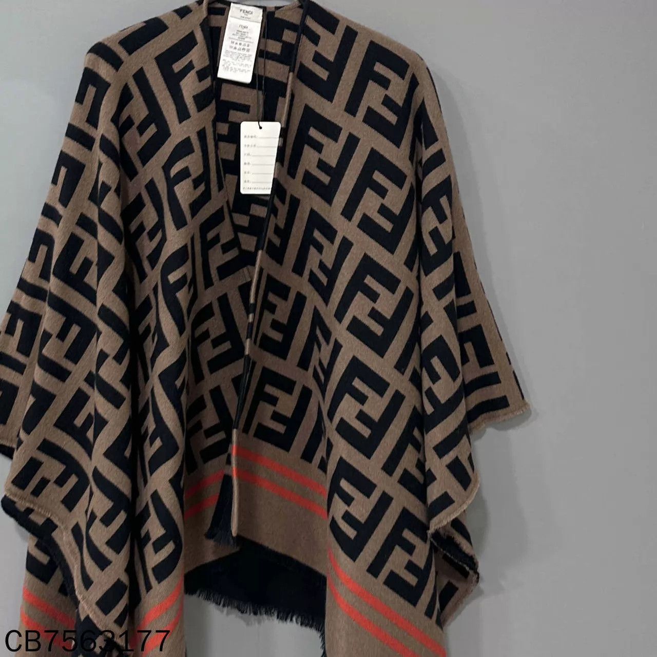Fendi FENDI FF all over print poncho 140x140cm Size ONE SIZE - 2 Thumbnail