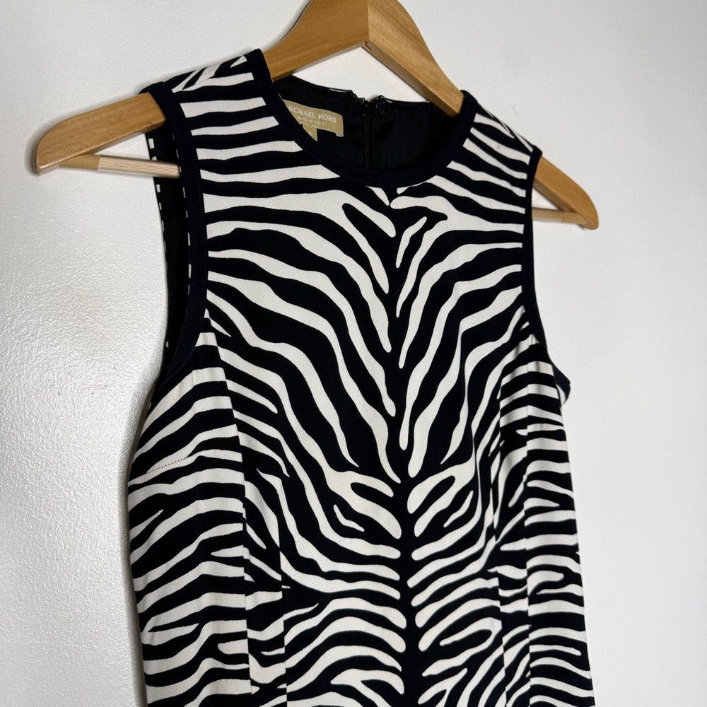 Michael Kors MICHAEL KORS COLLECTION Zebra Print Sheath Dress Size 8 Size M / US 6-8 / IT 42-44 - 4 Thumbnail