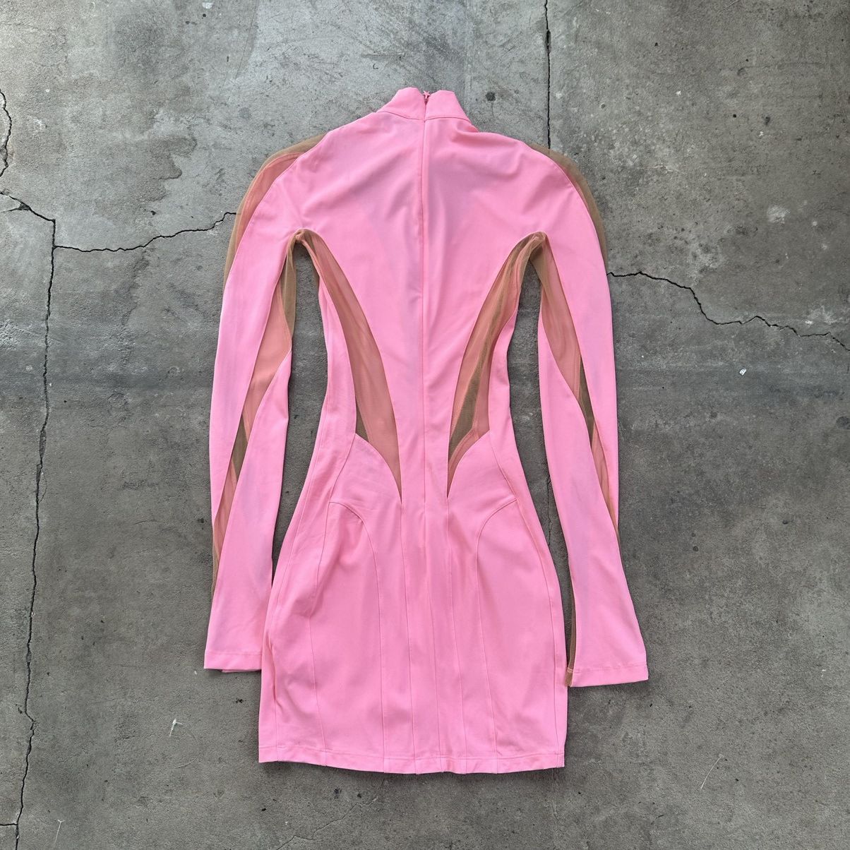 H&M × Mugler Mesh-paneled Mini Dress Size XXS / US 00 / IT 34 - 8 Thumbnail