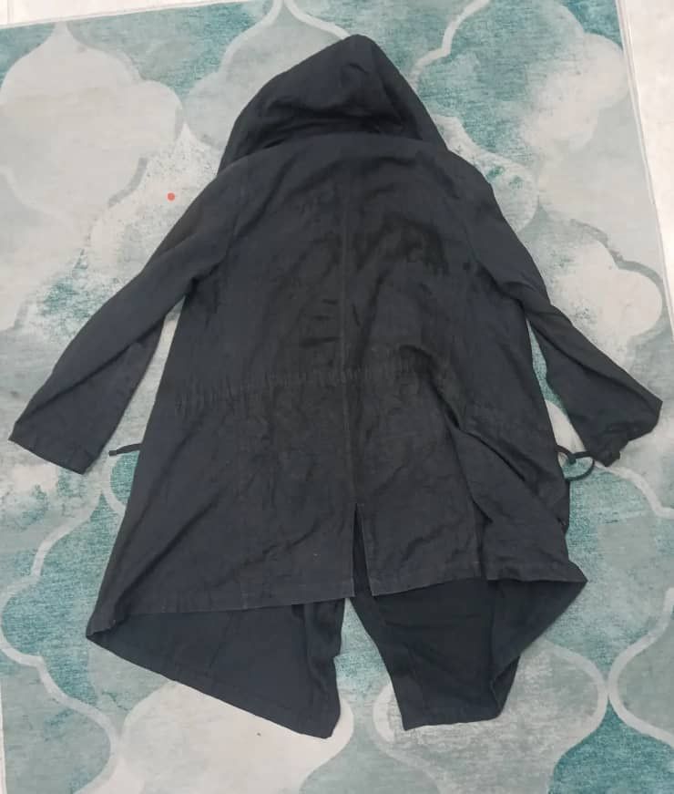 Ann Demeulemeester Authentic Ann Demeuleemester Rain Jacket Hooded FADDED Size XS / US 0-2 / IT 36-38 - 2 Thumbnail
