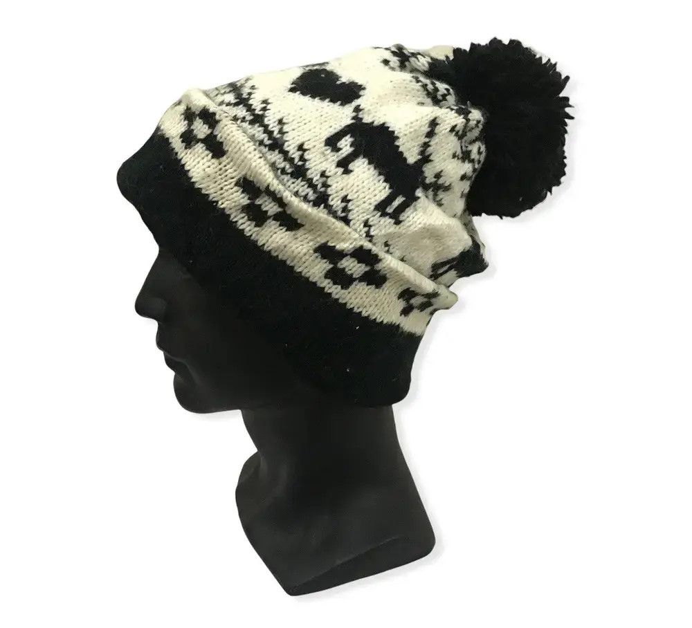 Japanese Brand × Vintage Japanese Brand Fullprint Bobble Beanie Hat Size ONE SIZE - 1 Thumbnail