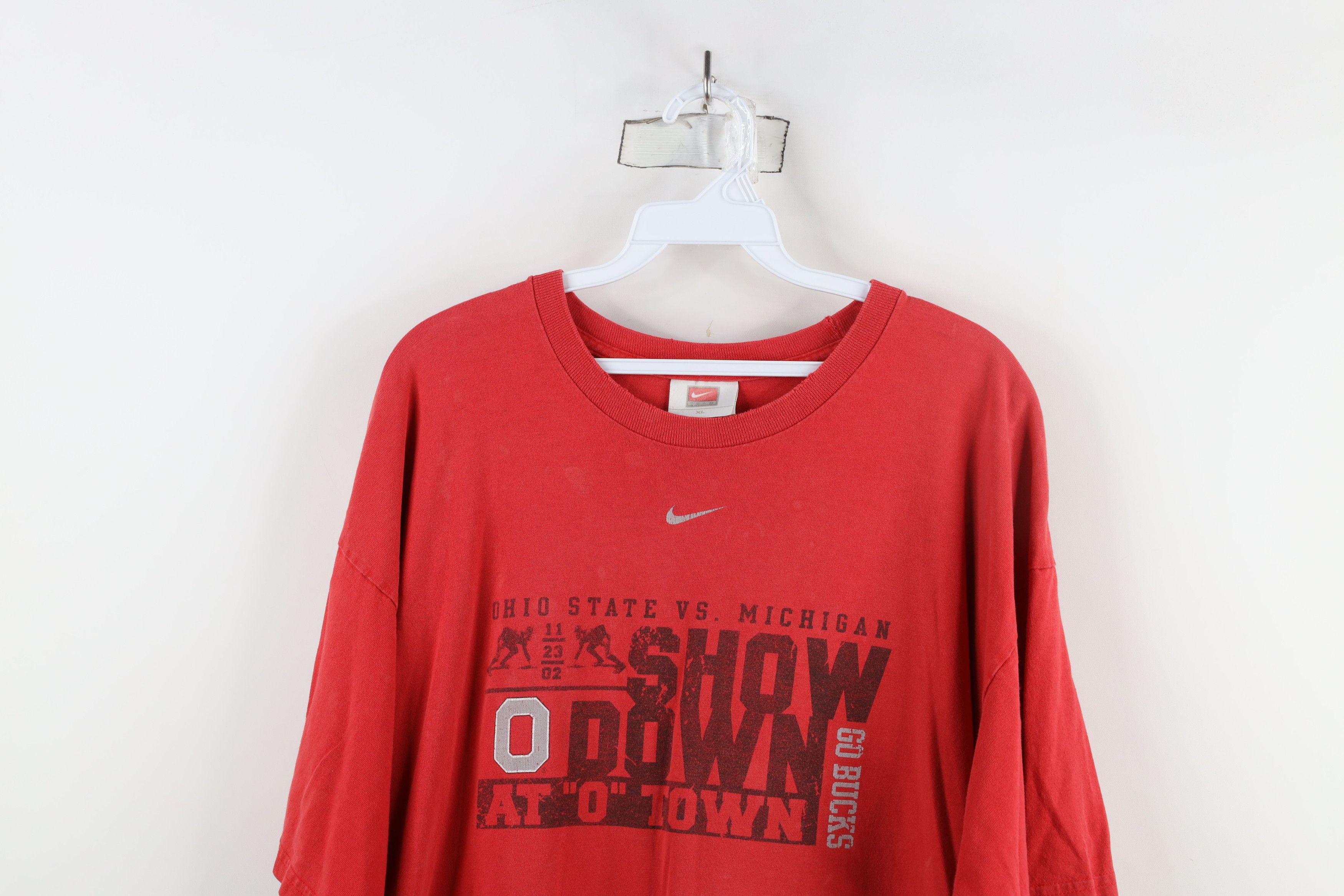 Nike × Vintage Vintage Y2K 2002 Nike Ohio State vs Michigan T-Shirt Size US XL / EU 56 / 4 - 2 Thumbnail