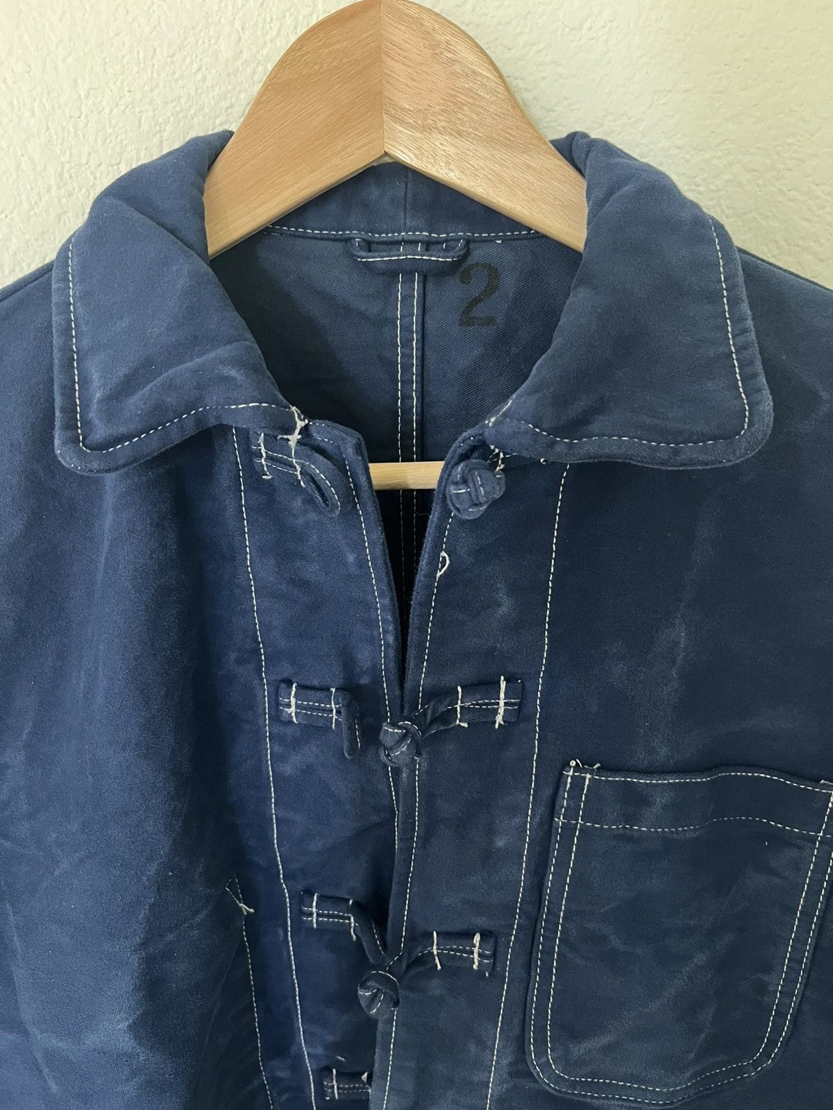 Other Swedish Military Blue Knot Closure Chore Jacket Size US M / EU 48-50 / 2 - 2 Thumbnail