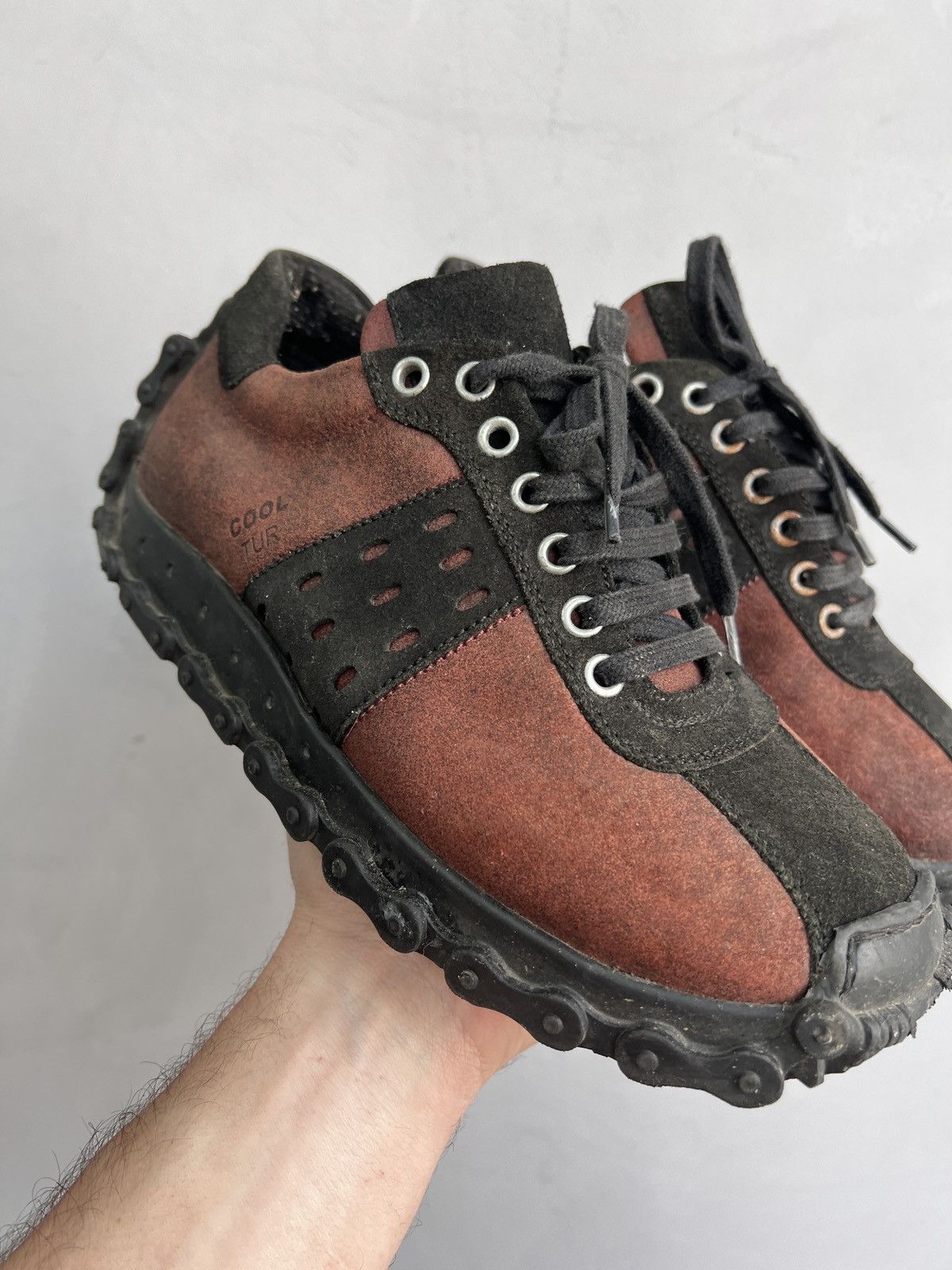 Maison Margiela 90s MARGIELA STYLE LEATEHR CHAIN PART LOW BOOTS Size US 7 / EU 40 - 4 Thumbnail