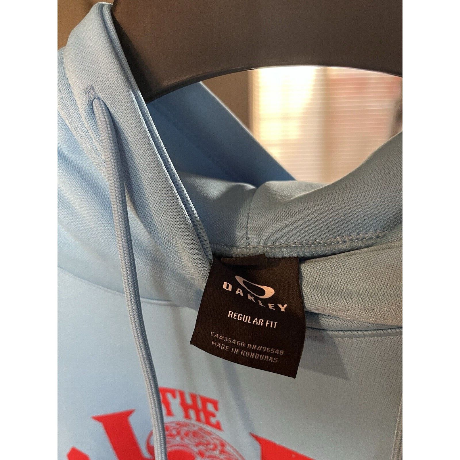 Oakley Oakley Men's Hoodie Light blue with red graphics Size M Size US M / EU 48-50 / 2 - 4 Thumbnail