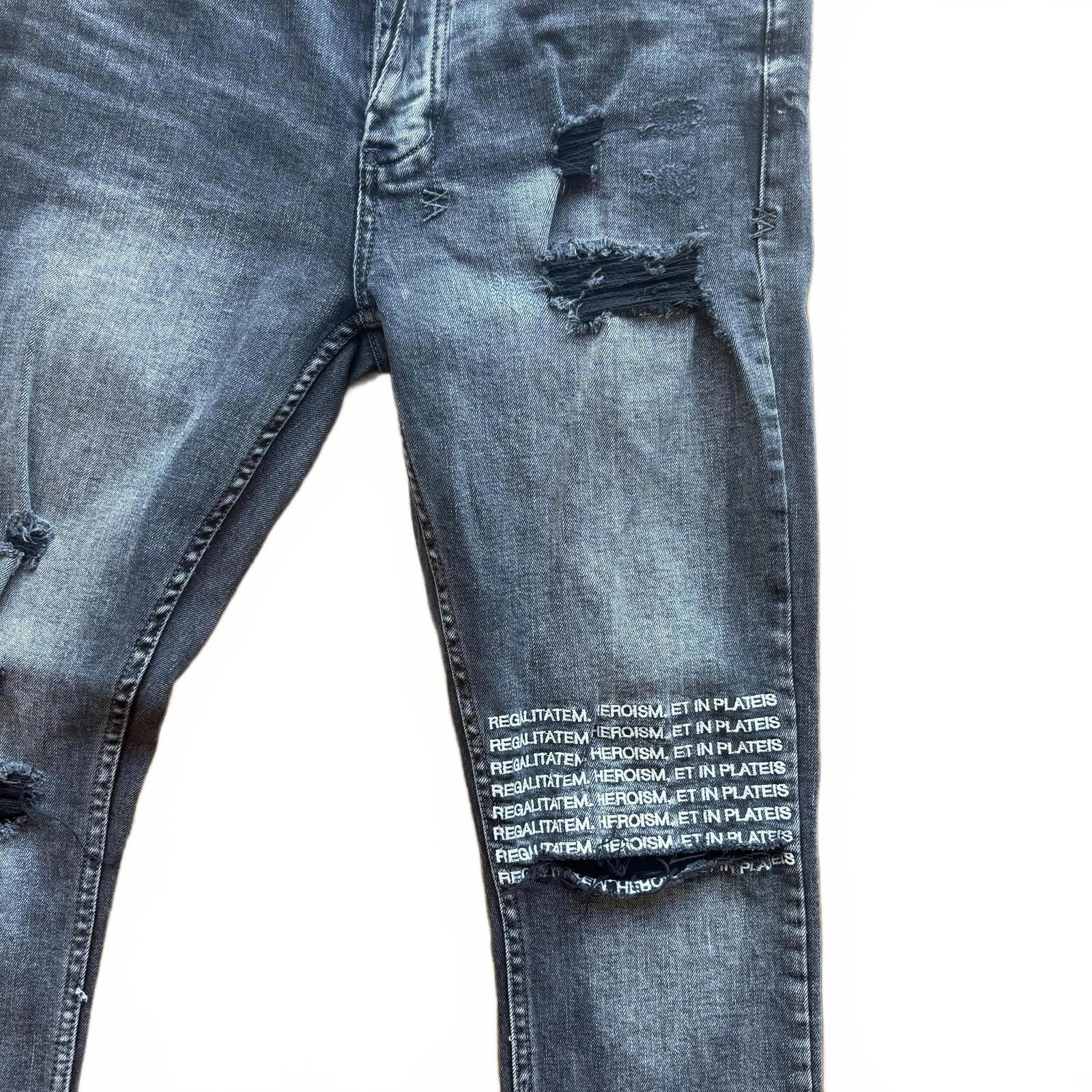 Ksubi Ksubi Black Van Winkle Angst Plateis Jeans Size US 33 - 8 Thumbnail