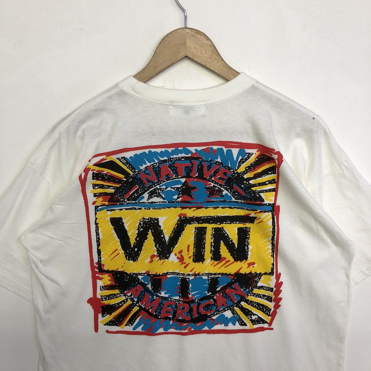 Vintage Vintage Native Win American Backhitt Tshirt Size US L / EU 52-54 / 3 - 3 Thumbnail